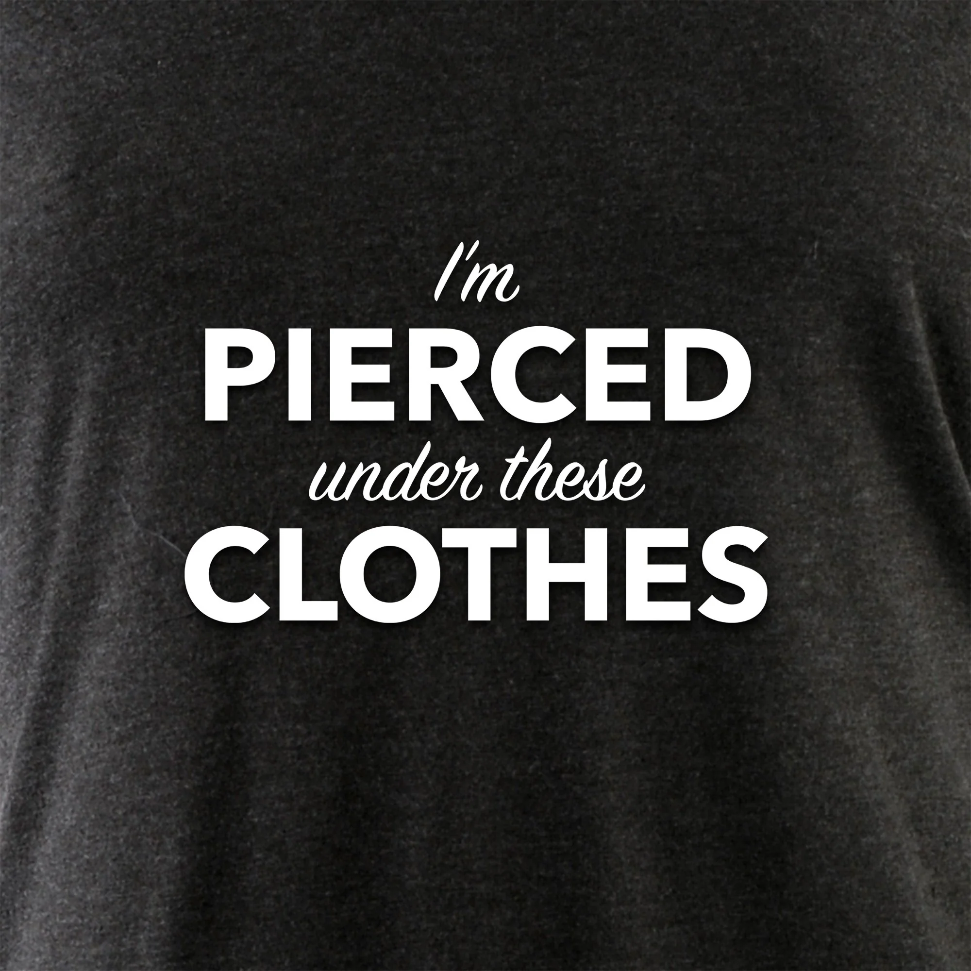 I'm Pierced Under These Clothes Tapered Long Sleeve Hoodie - Image 2