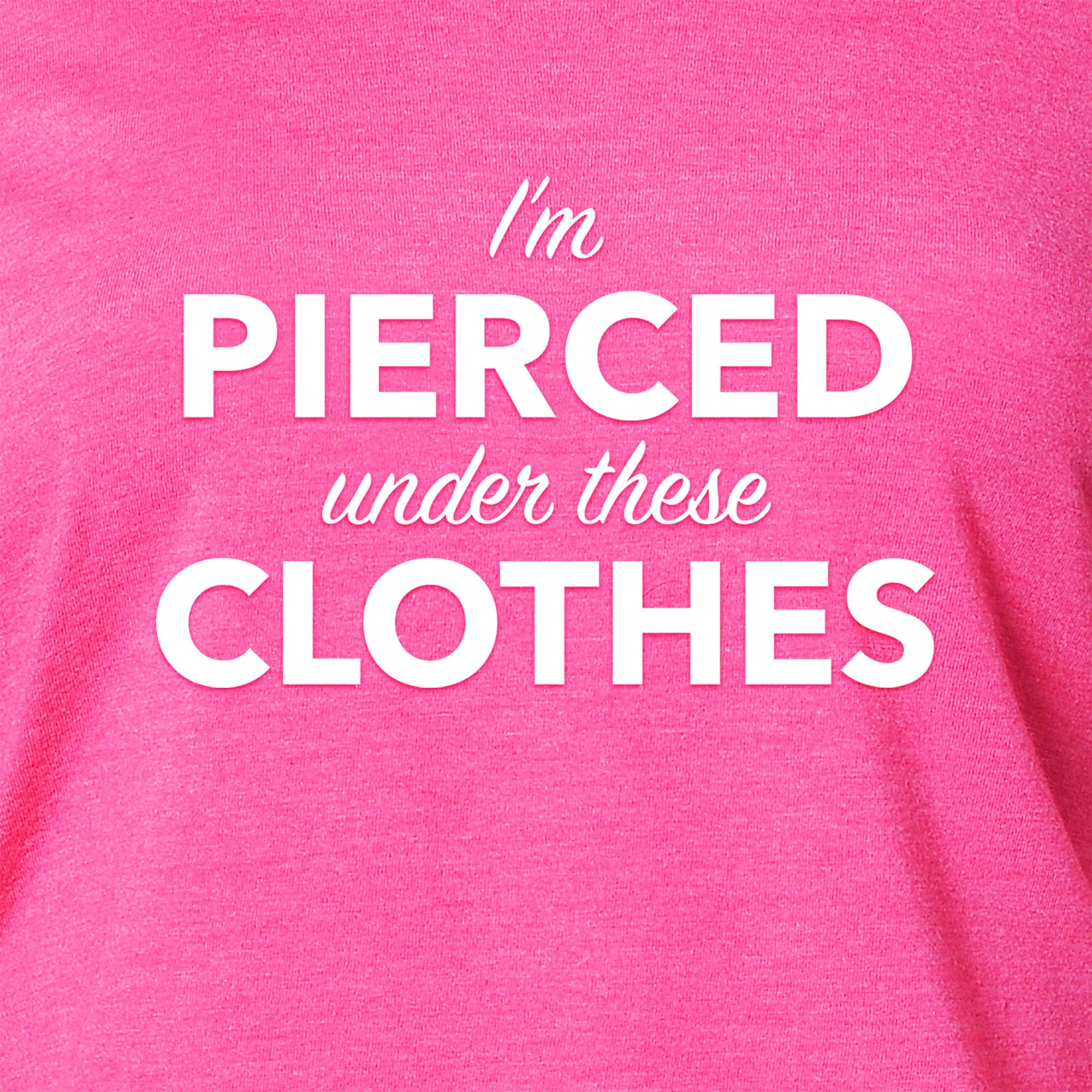 I'm Pierced Under These Clothes Tapered Long Sleeve Hoodie - Image 5