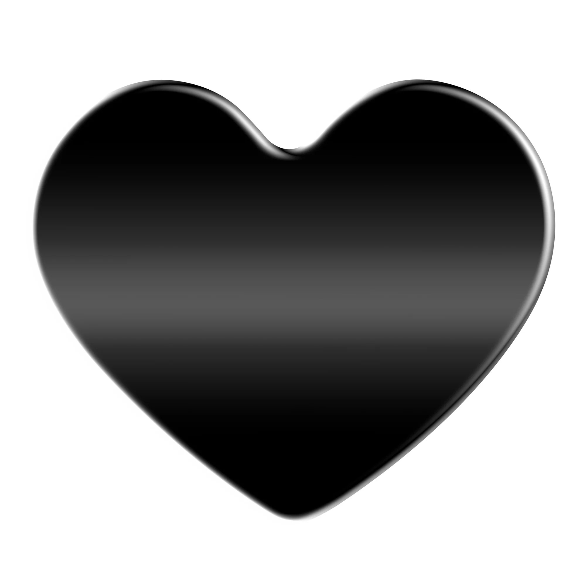 Implant Grade 23 Titanium Black Heart Threadless Push In Top - Image 2