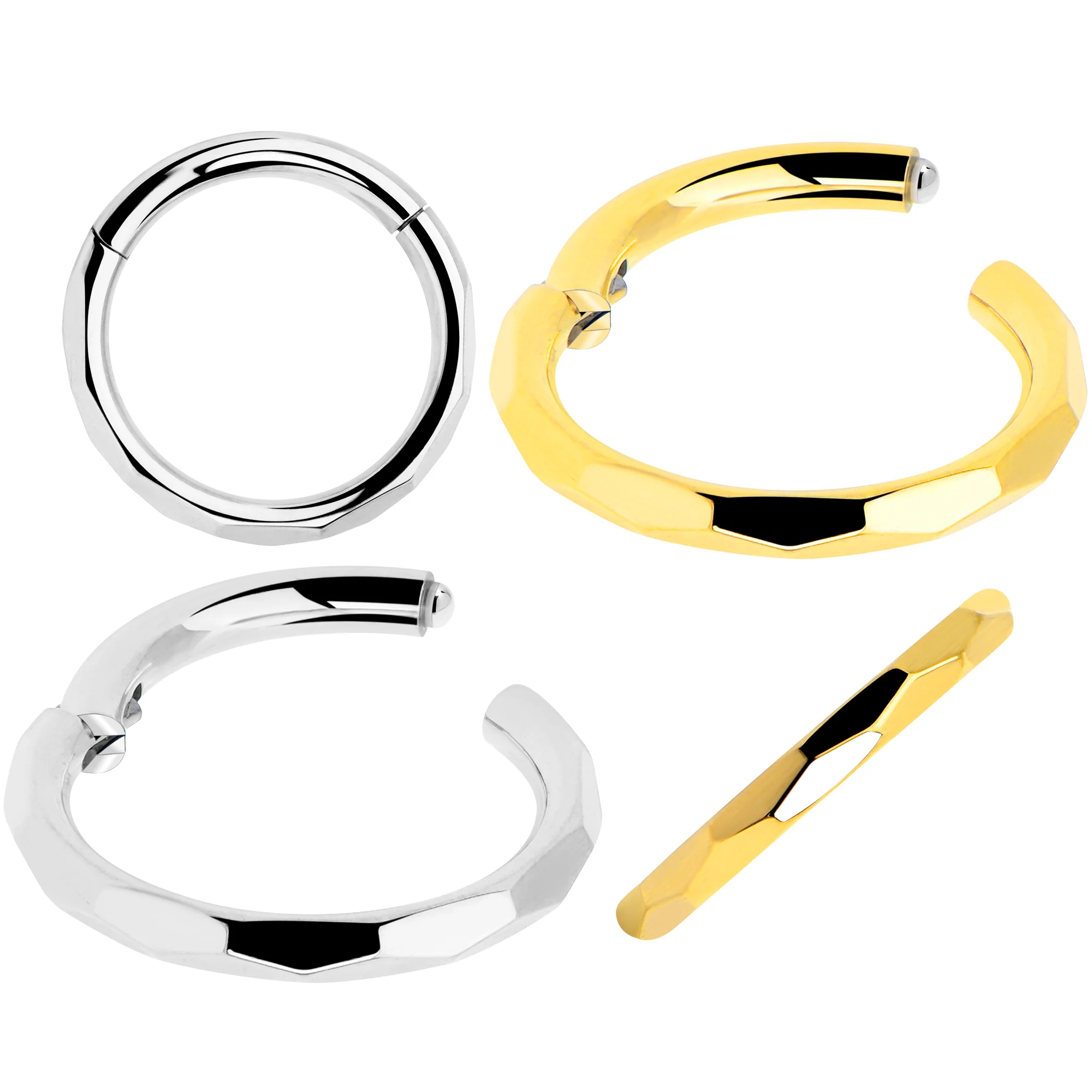Implant Grade Titanium Hinged Segment Ring - 16G 5/16