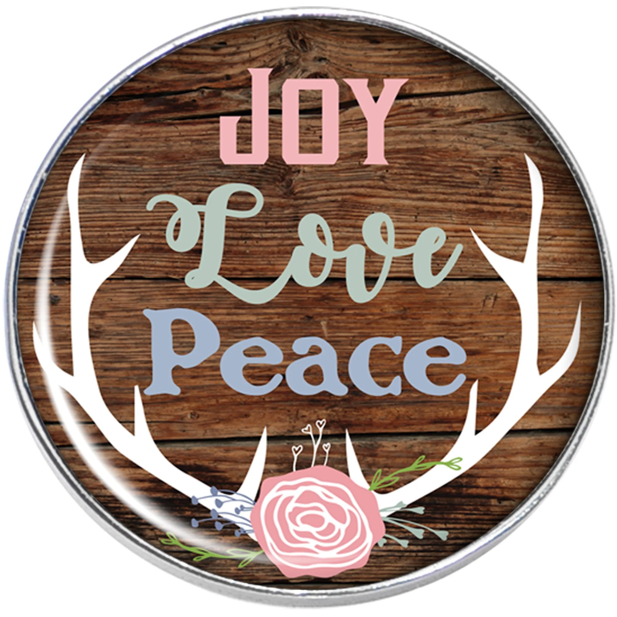 Joy Love Peace Antlers Stud Earrings - Image 3
