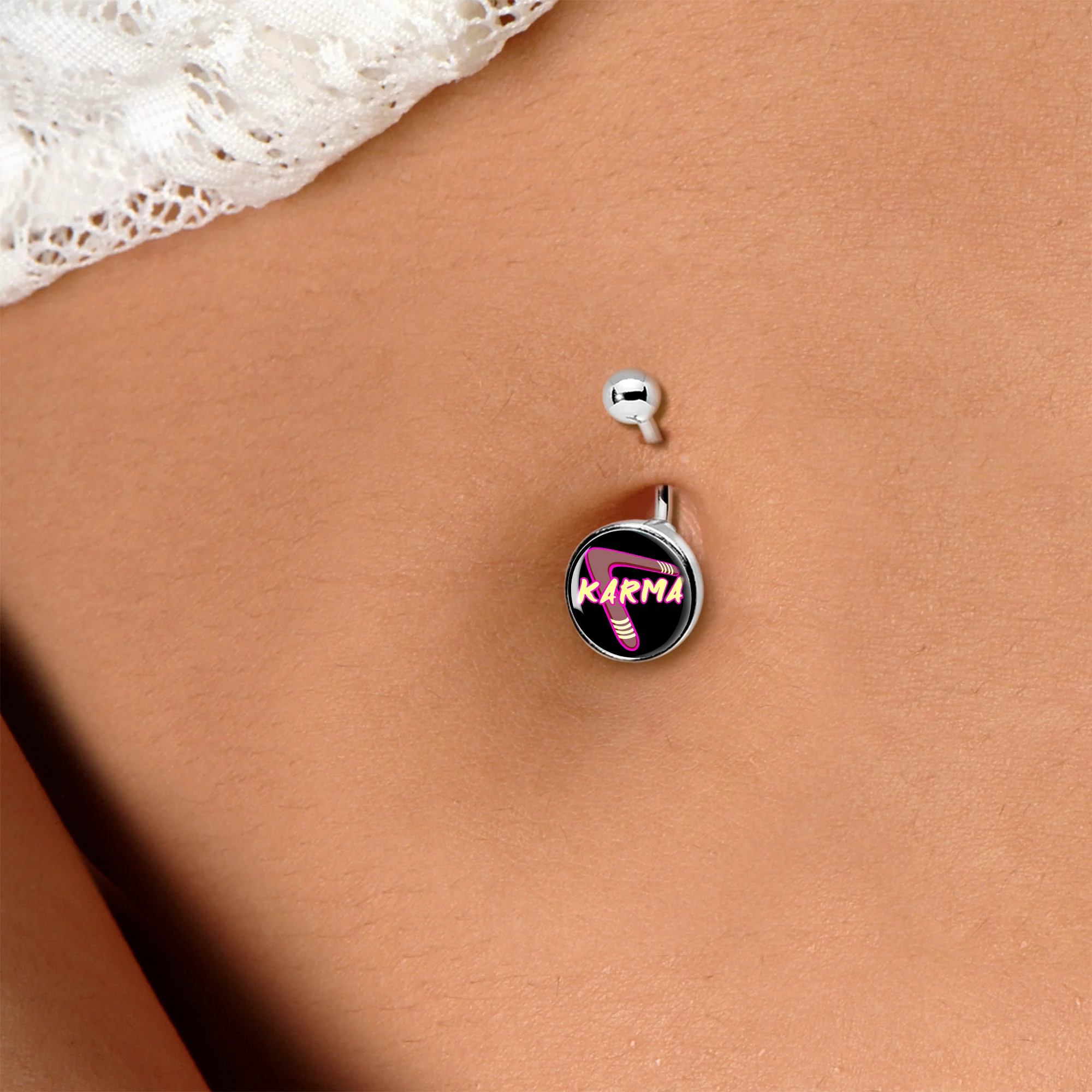 Karmic Boomerang Belly Ring by Onyx O - Image 3