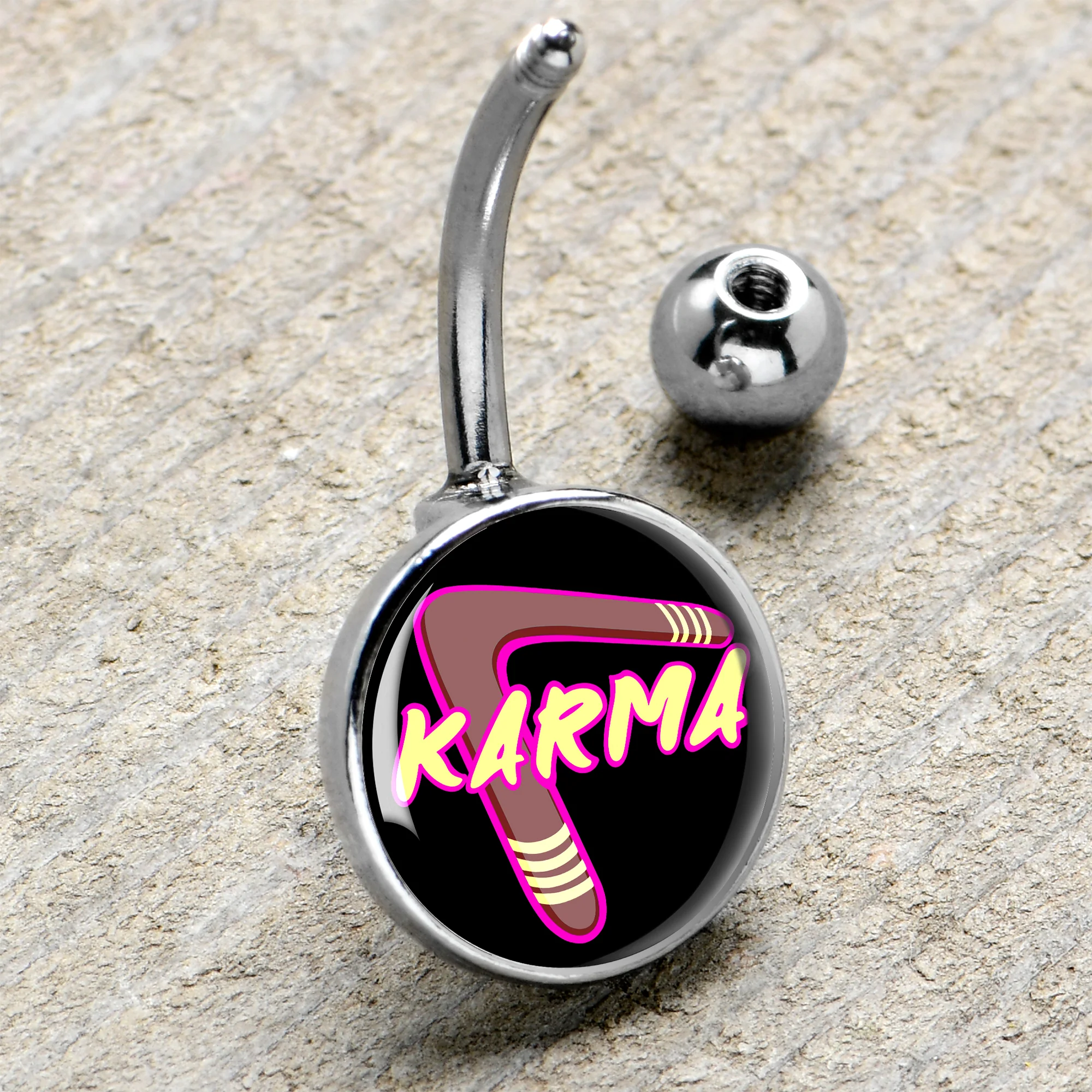 Karmic Boomerang Belly Ring by Onyx O - Image 4