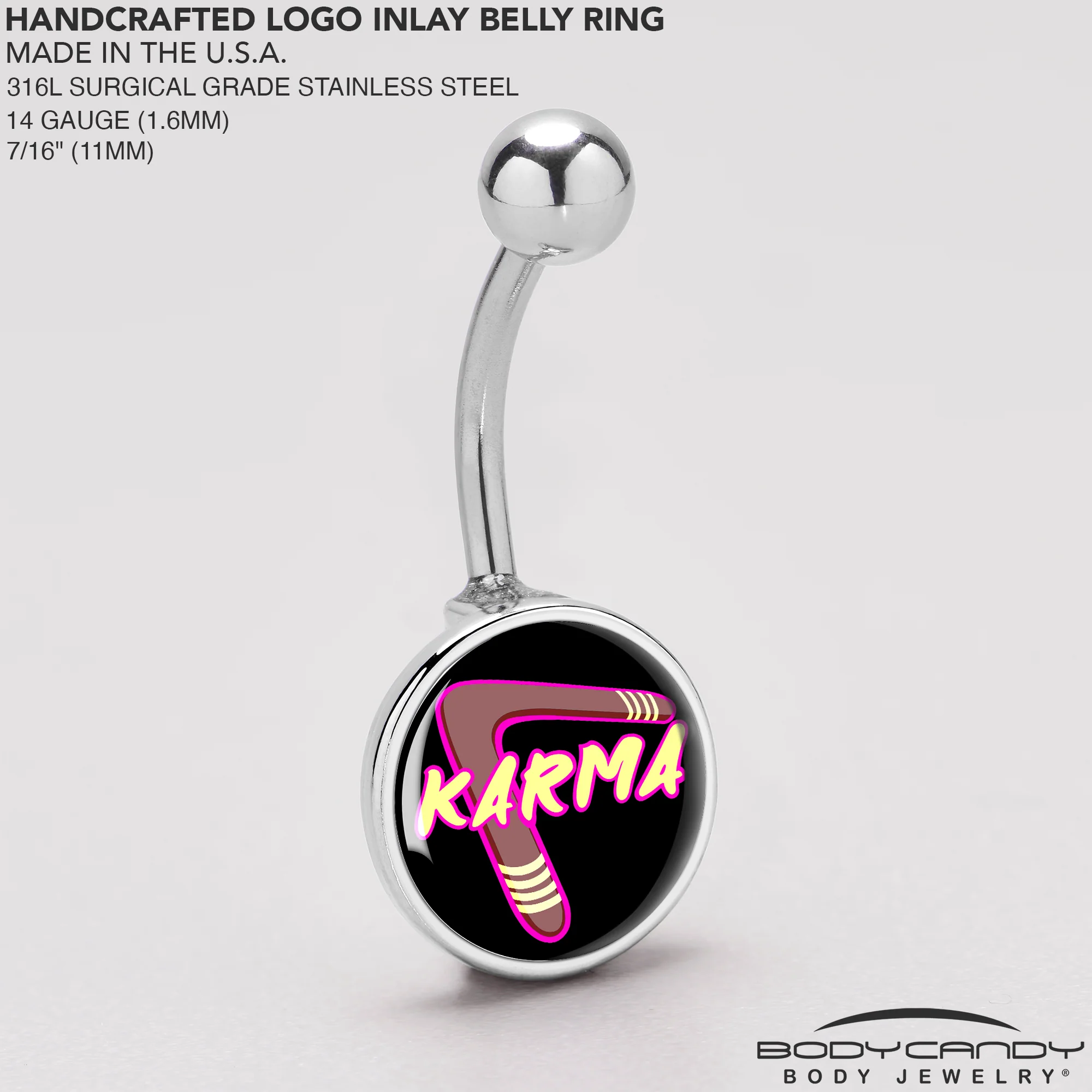 Karmic Boomerang Belly Ring by Onyx O - Image 5