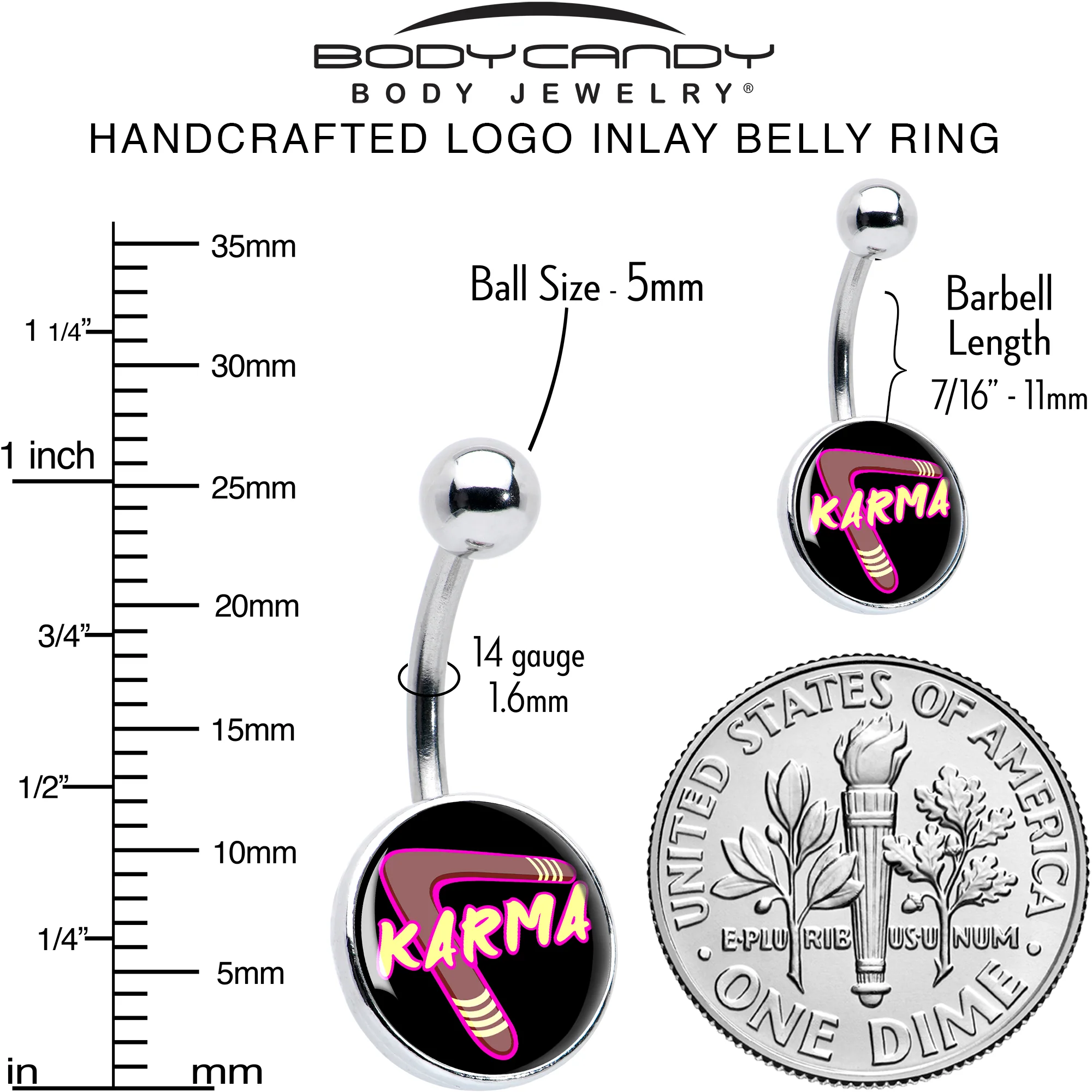 Karmic Boomerang Belly Ring by Onyx O - Image 6
