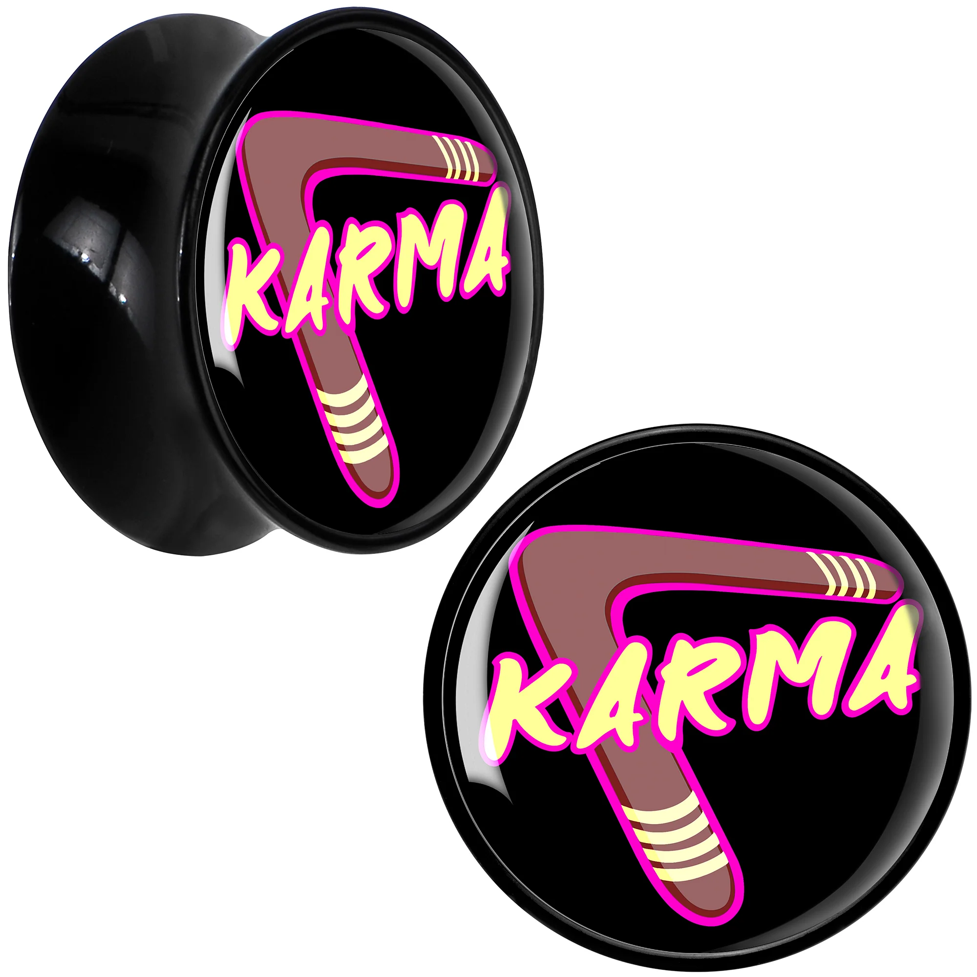 Karmic Boomerang Black Acrylic Saddle Plug Set by Onyx O - Image 10