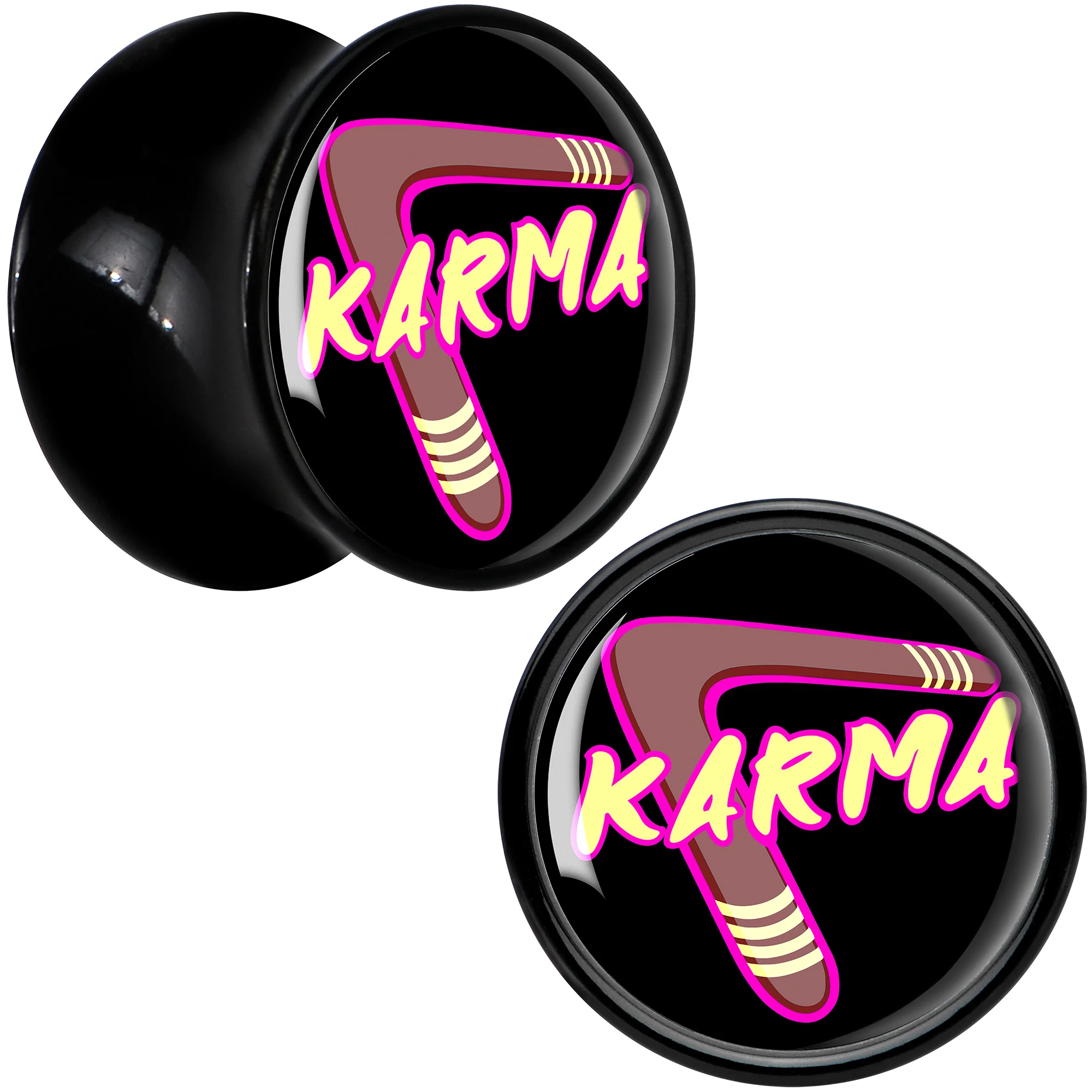 Karmic Boomerang Black Acrylic Saddle Plug Set by Onyx O - Image 6