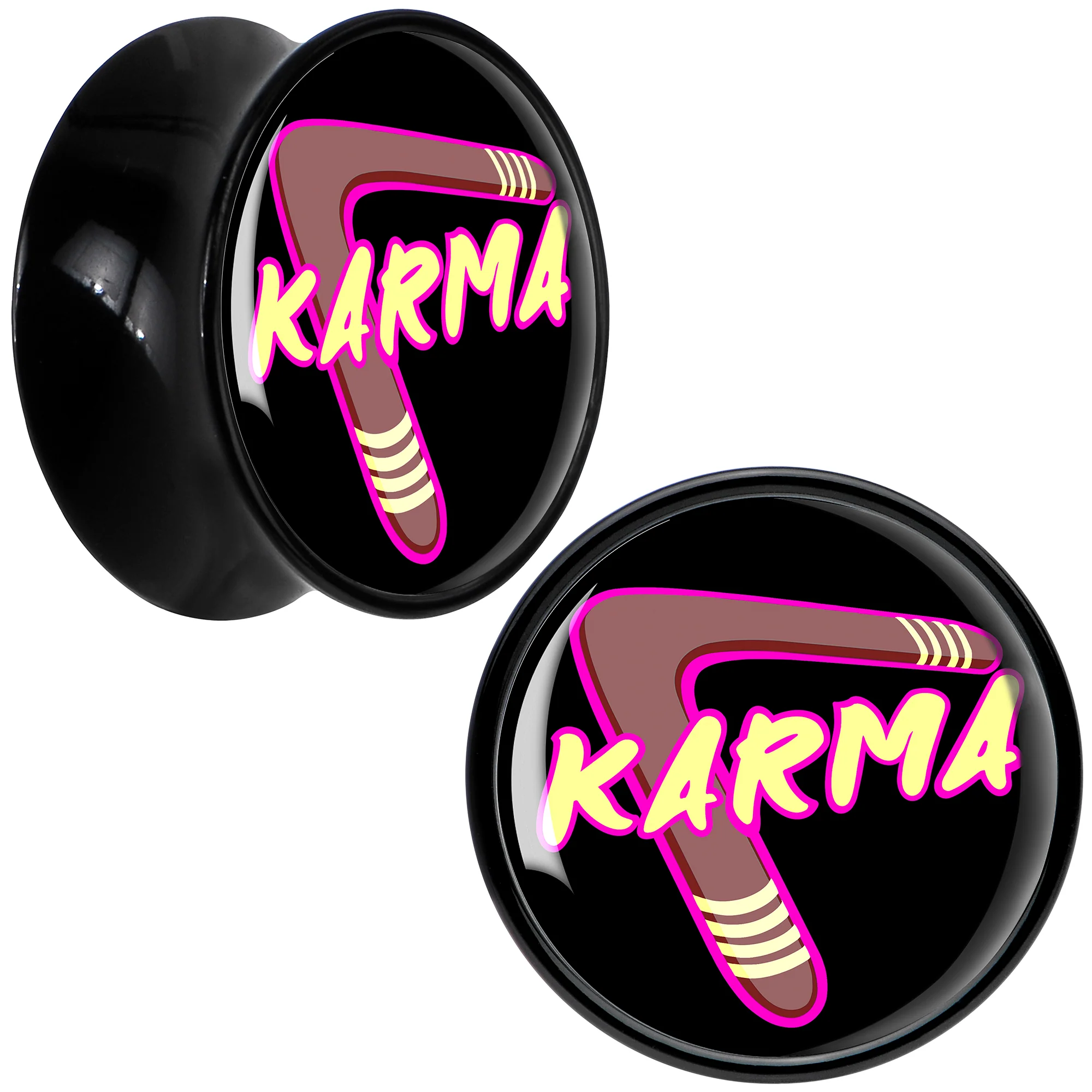 Karmic Boomerang Black Acrylic Saddle Plug Set by Onyx O - Image 8