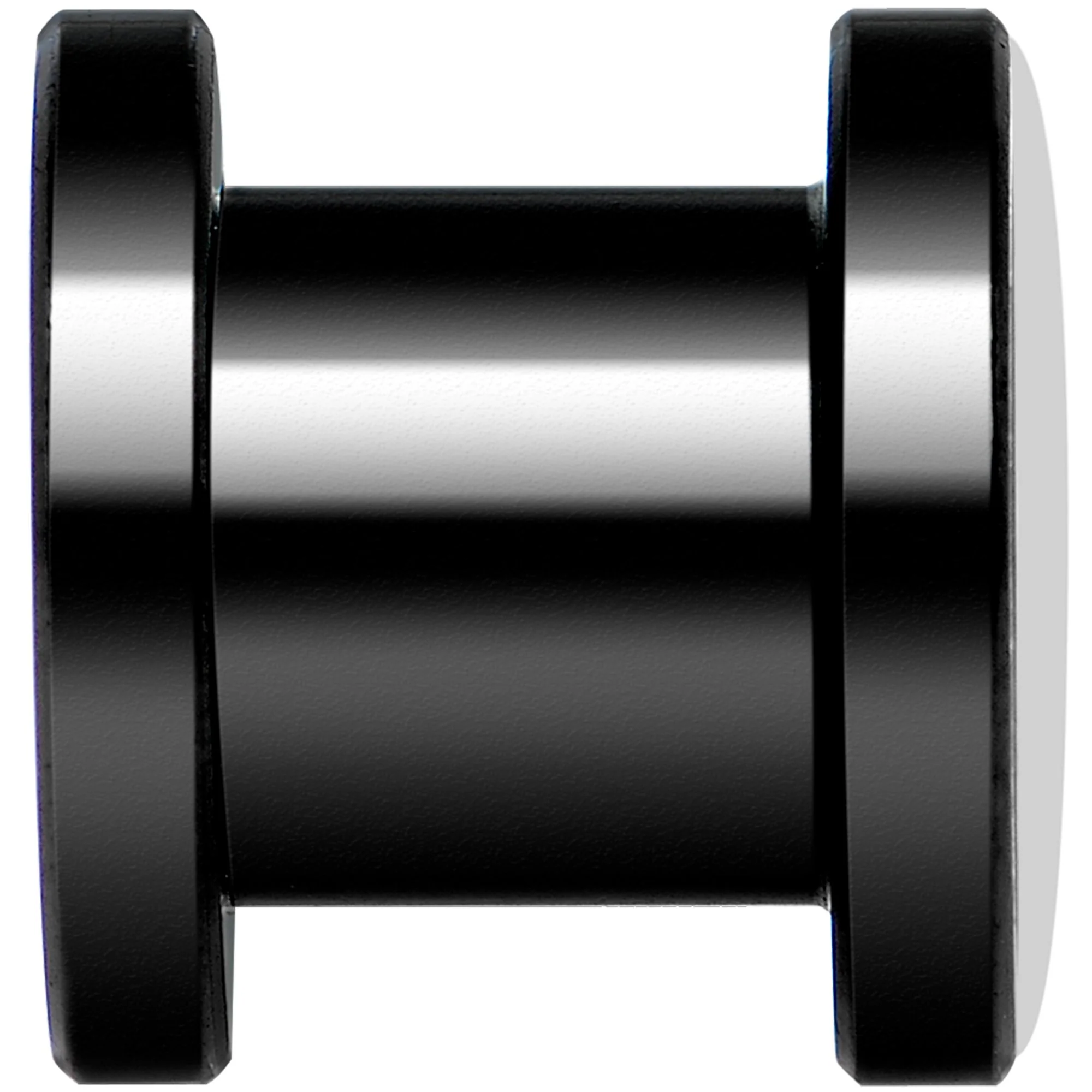 Katrina Sugar Skull Rose Flower Black Anodized Screw Fit Plug Set 0G - Image 3