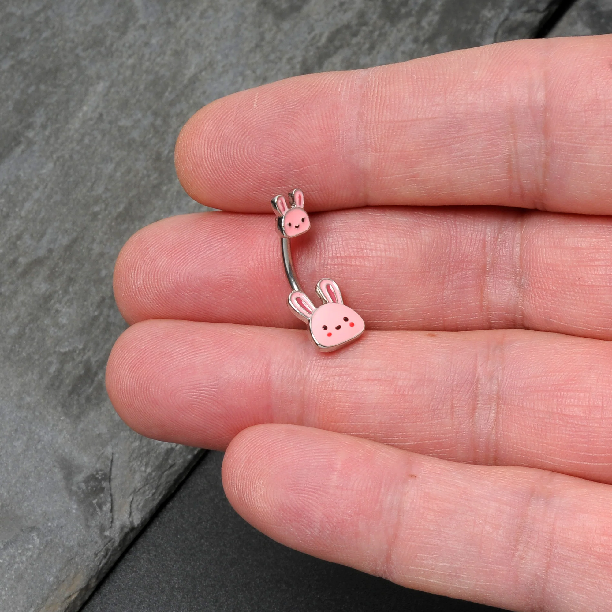 Kawaii Cutie Easter Bunny Double Mount Belly Ring - Image 8