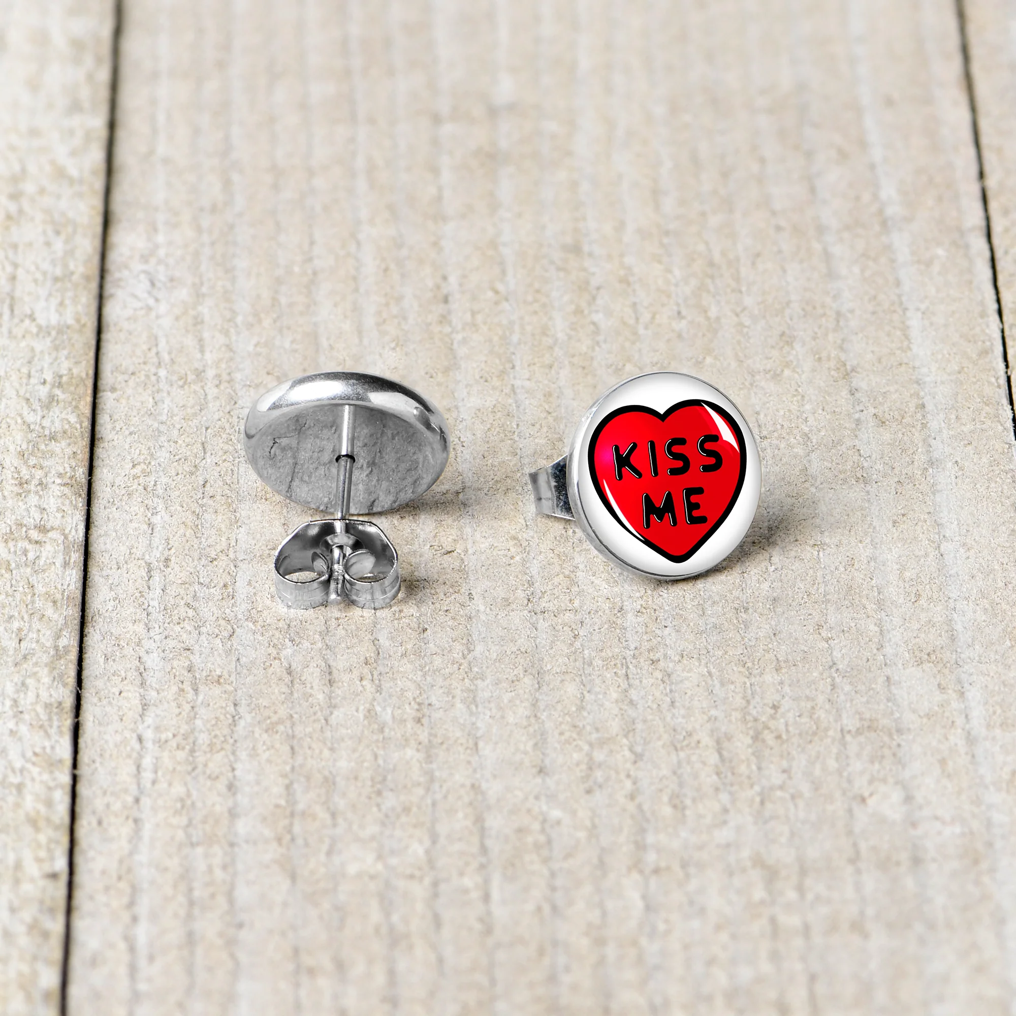 Kiss Me Candy Heart Stud Earrings by Onyx O - Image 5