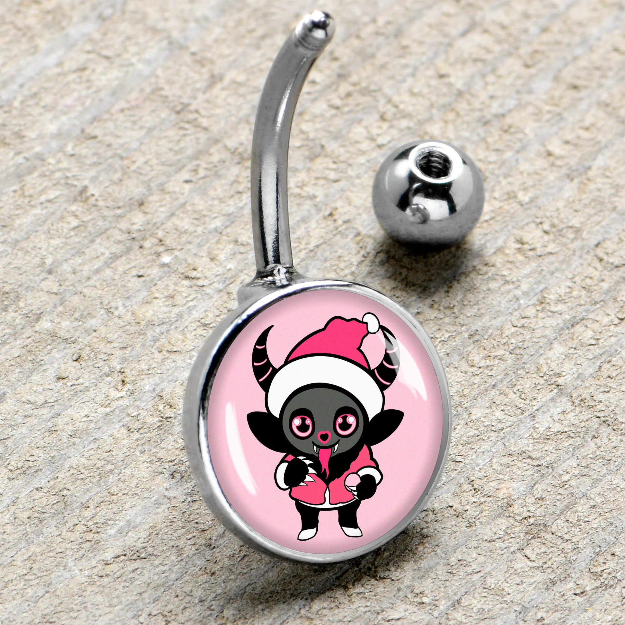 Krampus Cutie Christmas Holiday Belly Ring by Onyx O - Image 4