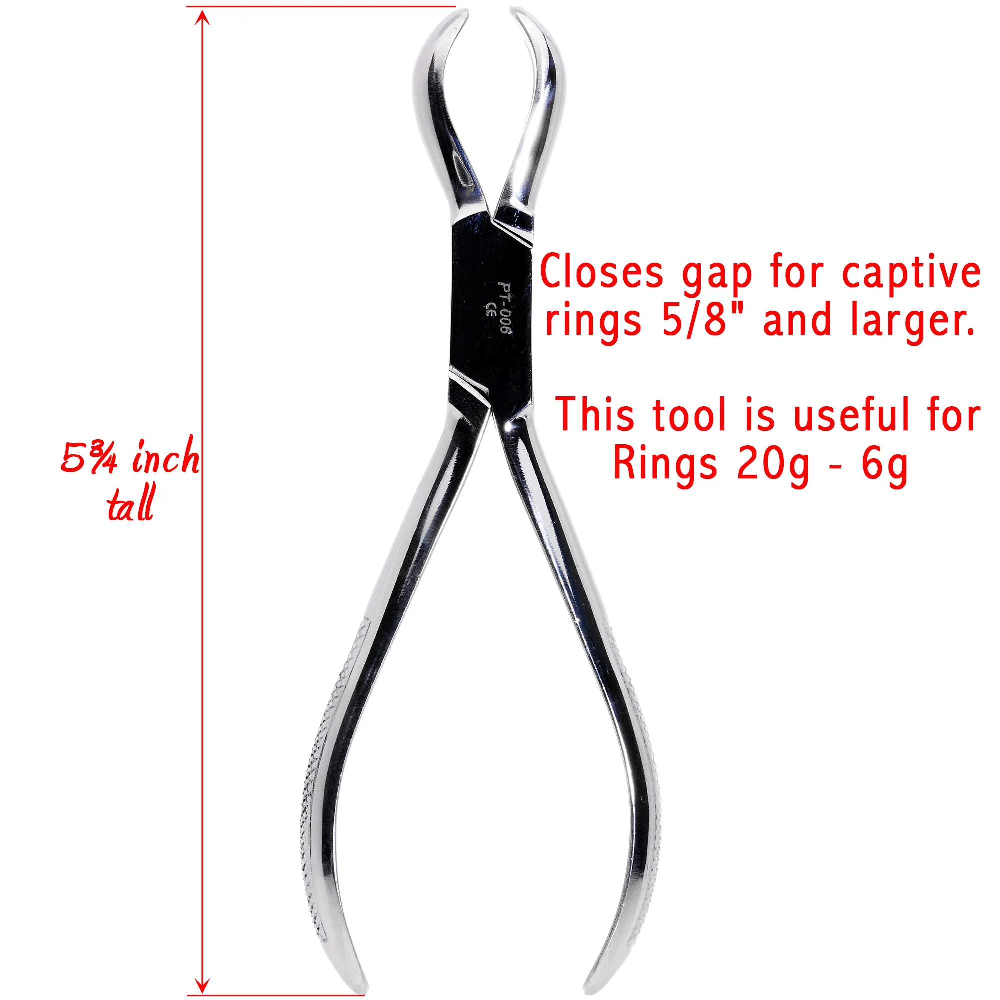 Large Body Jewelry Ring CLOSER Pliers 5 1/2 - Image 6
