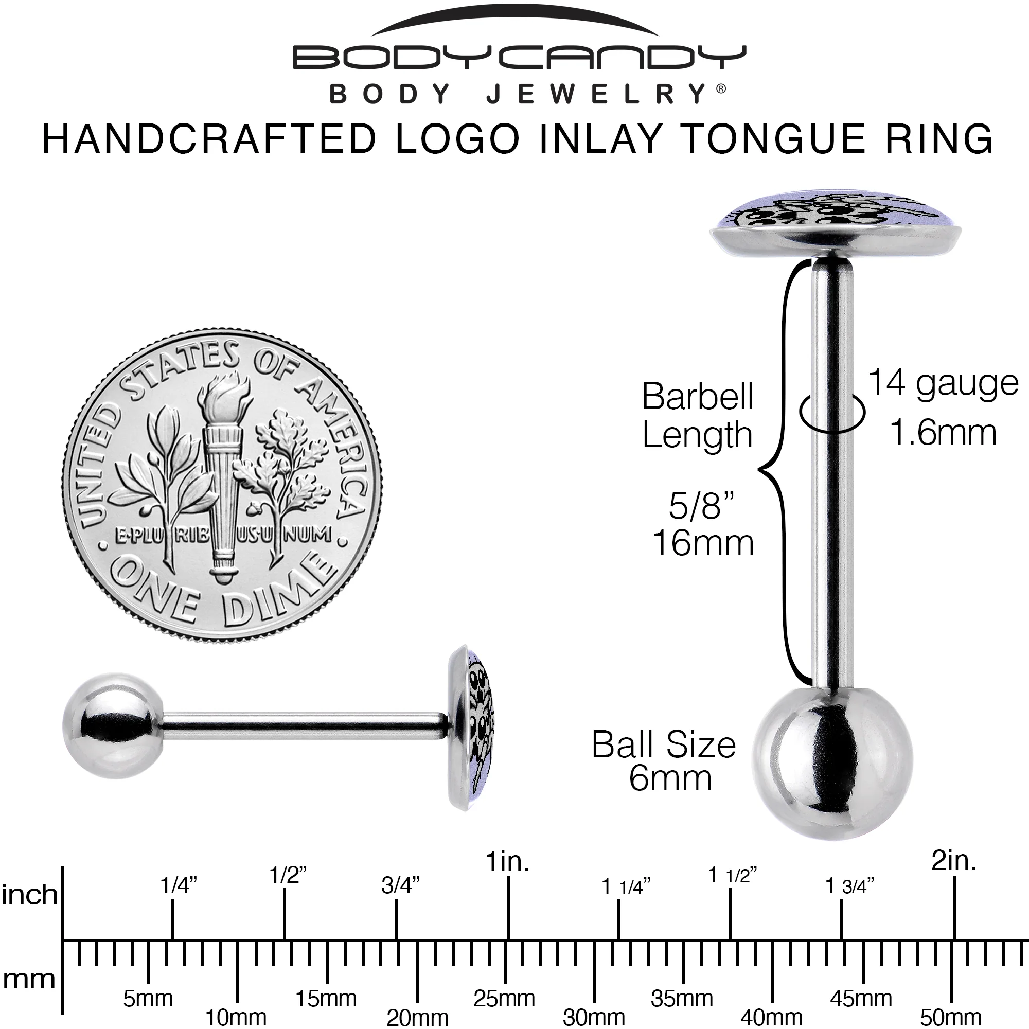 Leaping Leapfrog Spiders Barbell Tongue Ring by Onyx O - Image 5
