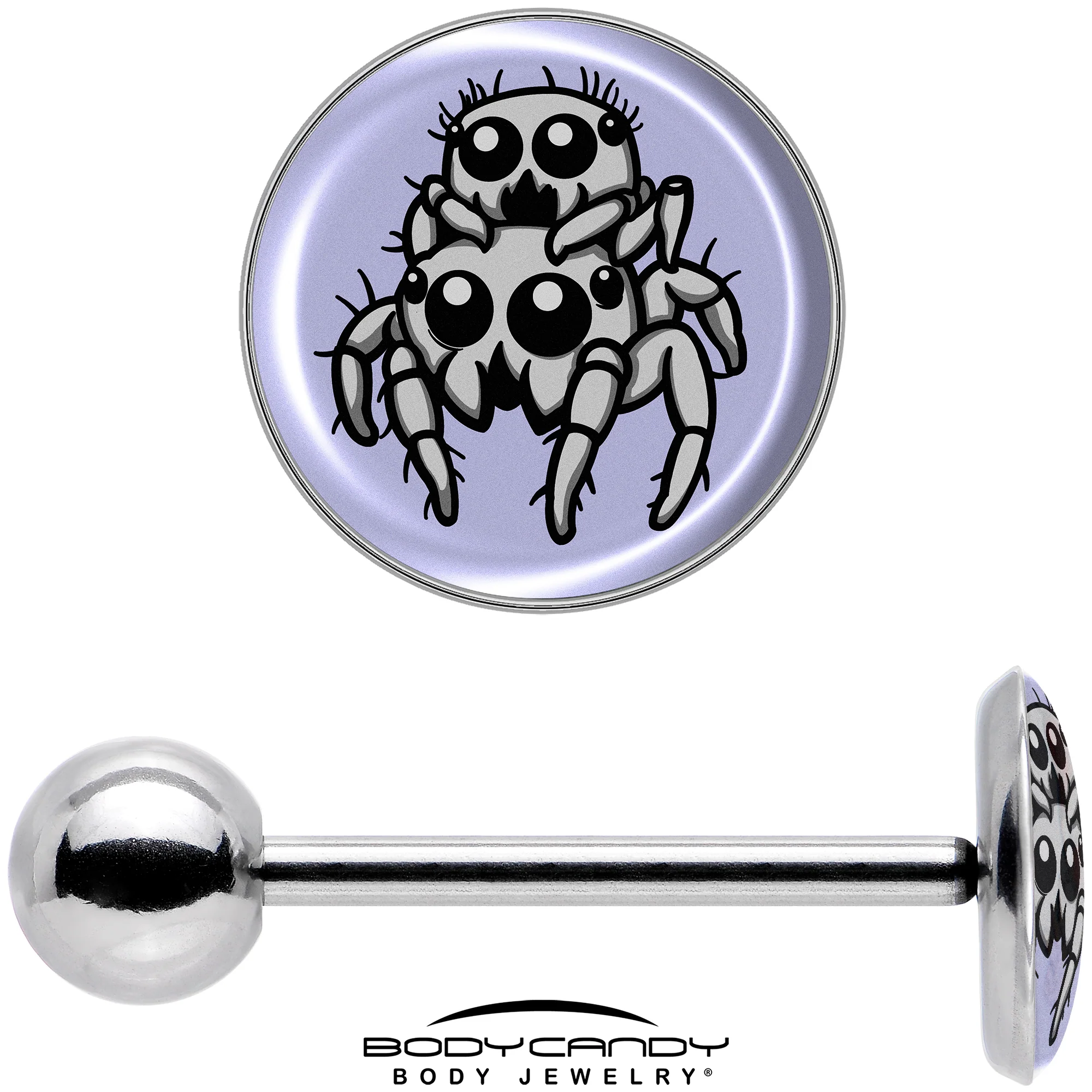 Leaping Leapfrog Spiders Barbell Tongue Ring by Onyx O - Image 7