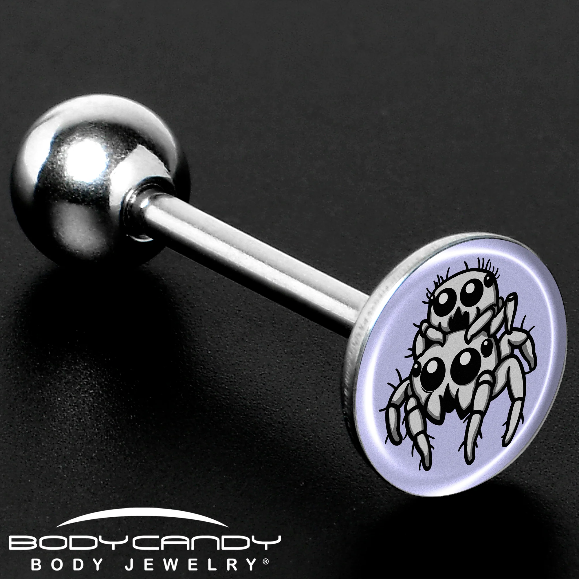 Leaping Leapfrog Spiders Barbell Tongue Ring by Onyx O - Image 8