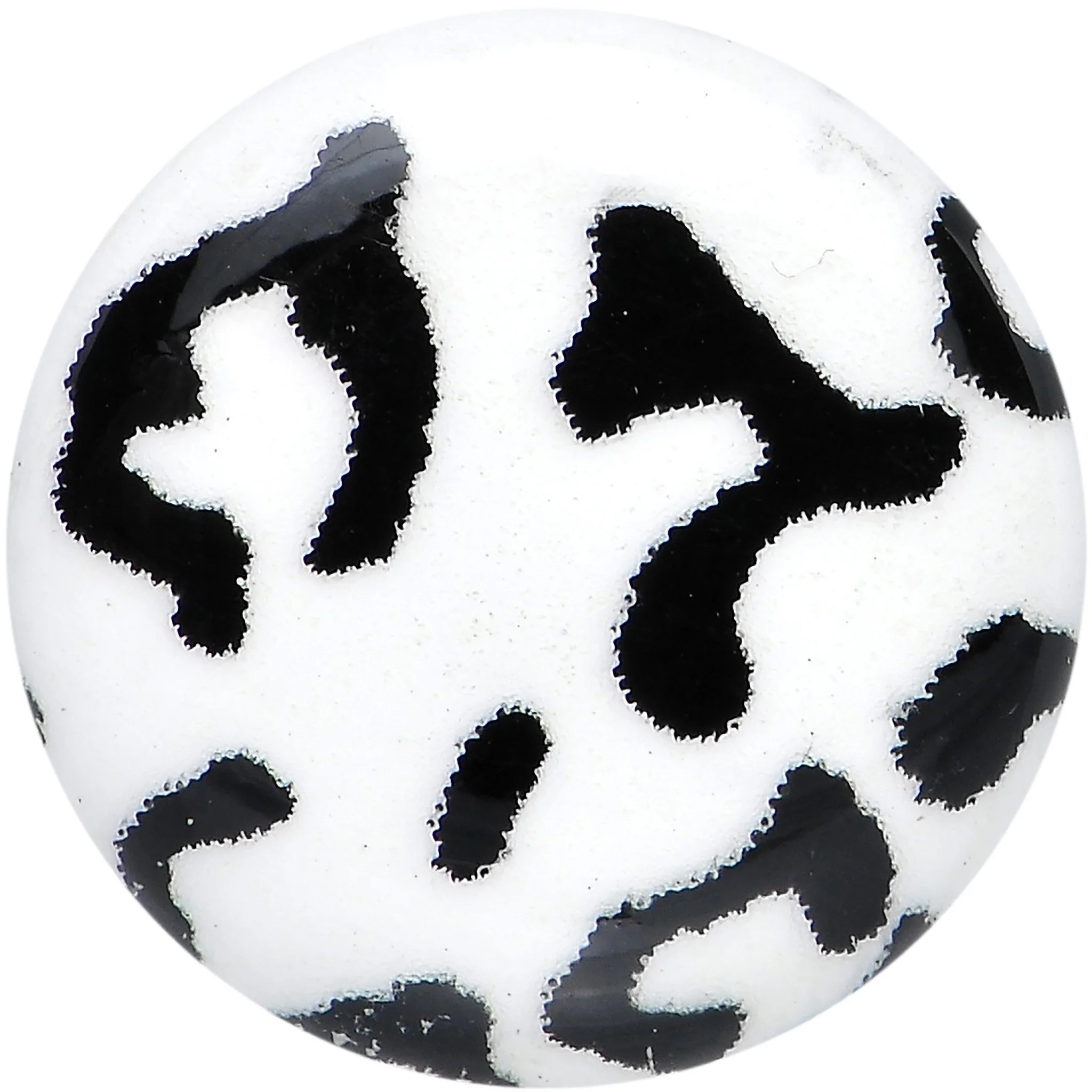 Leopard Print Glow in the Dark Saddle Plug 0G to 1 Inch - Image 3