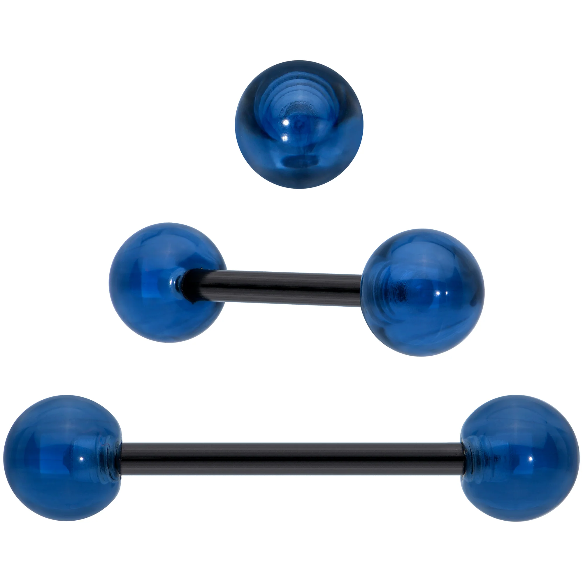 Licensed Dragonball Z Gold Tone Blue Green Barbell Tongue Ring Set of 4 - Image 7