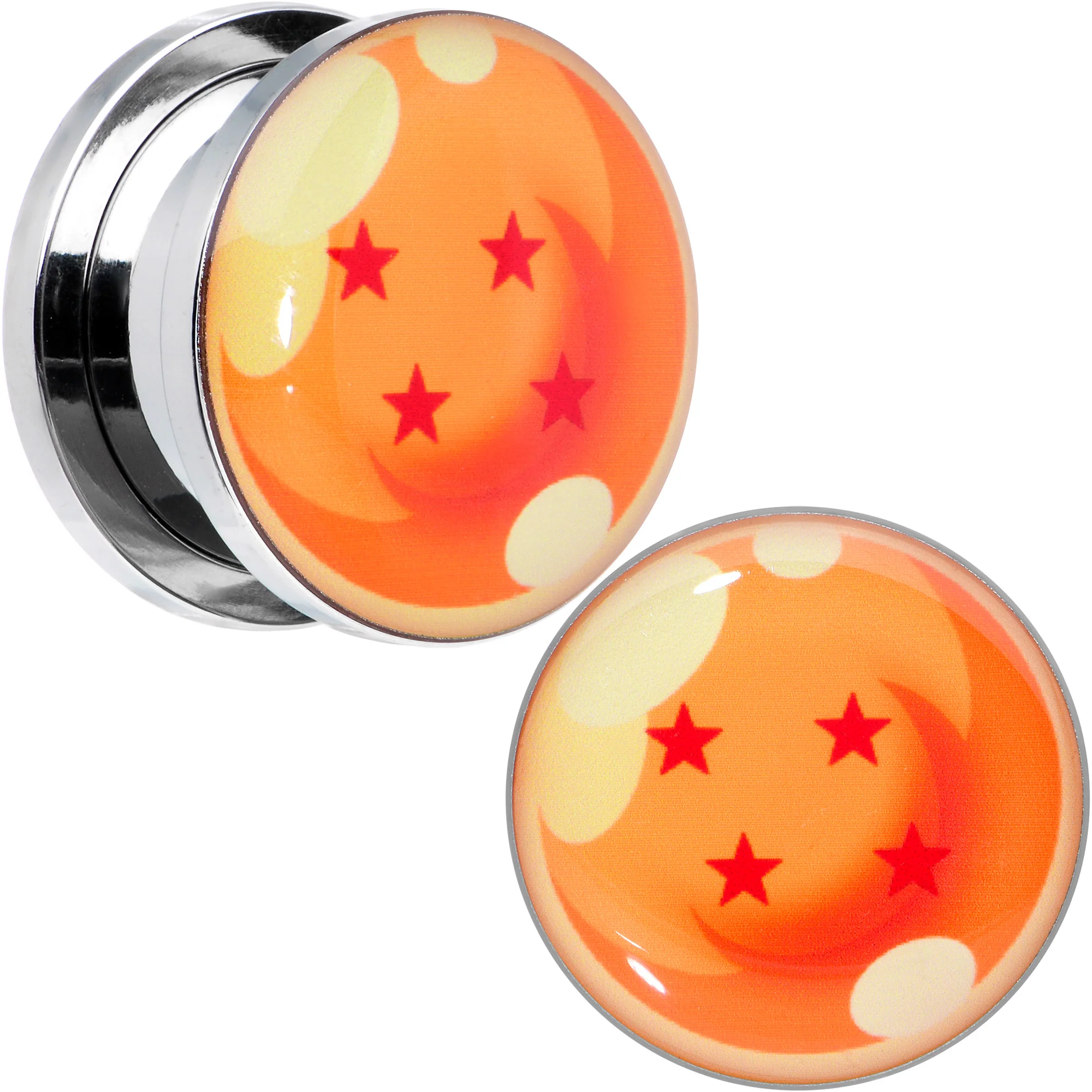 Licensed Dragonball Z Orange 4 Starball Screw Fit Plug Set - Image 11