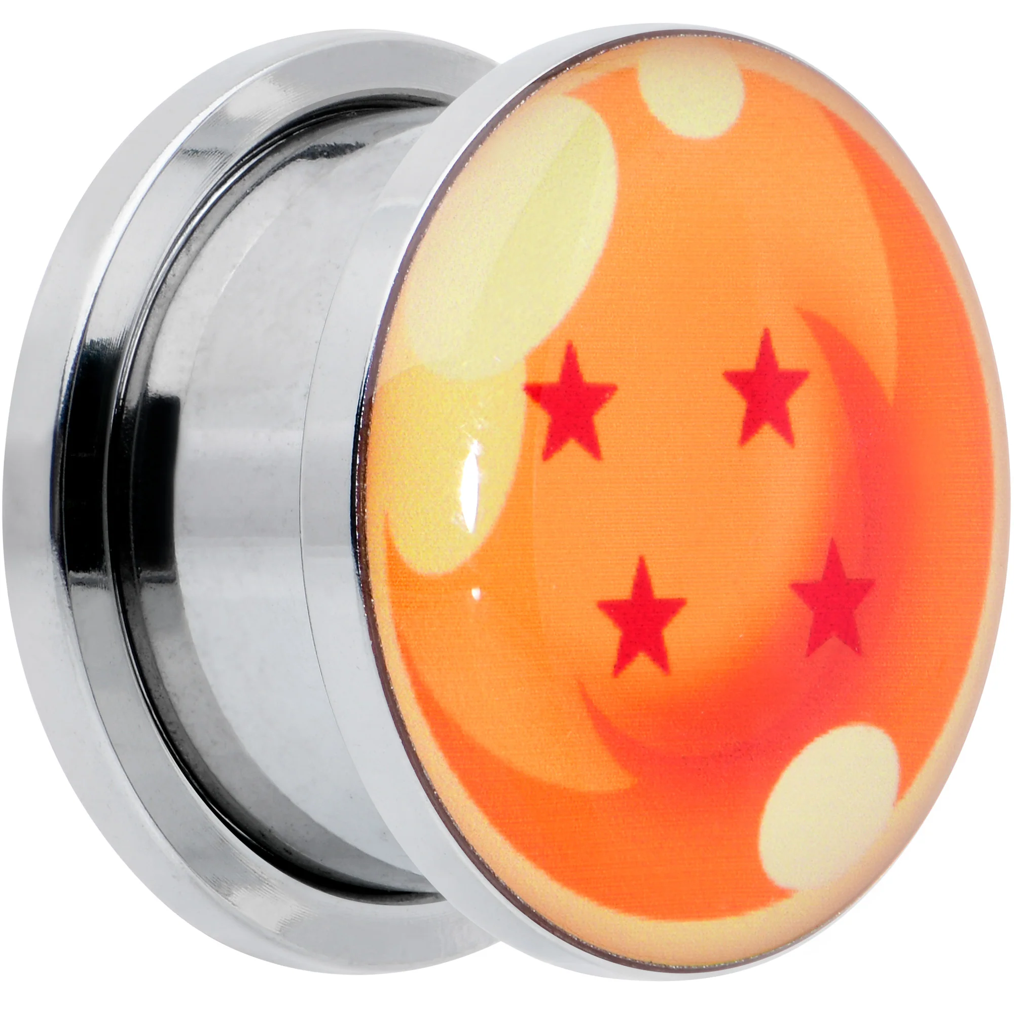Licensed Dragonball Z Orange 4 Starball Screw Fit Plug Set - Image 3
