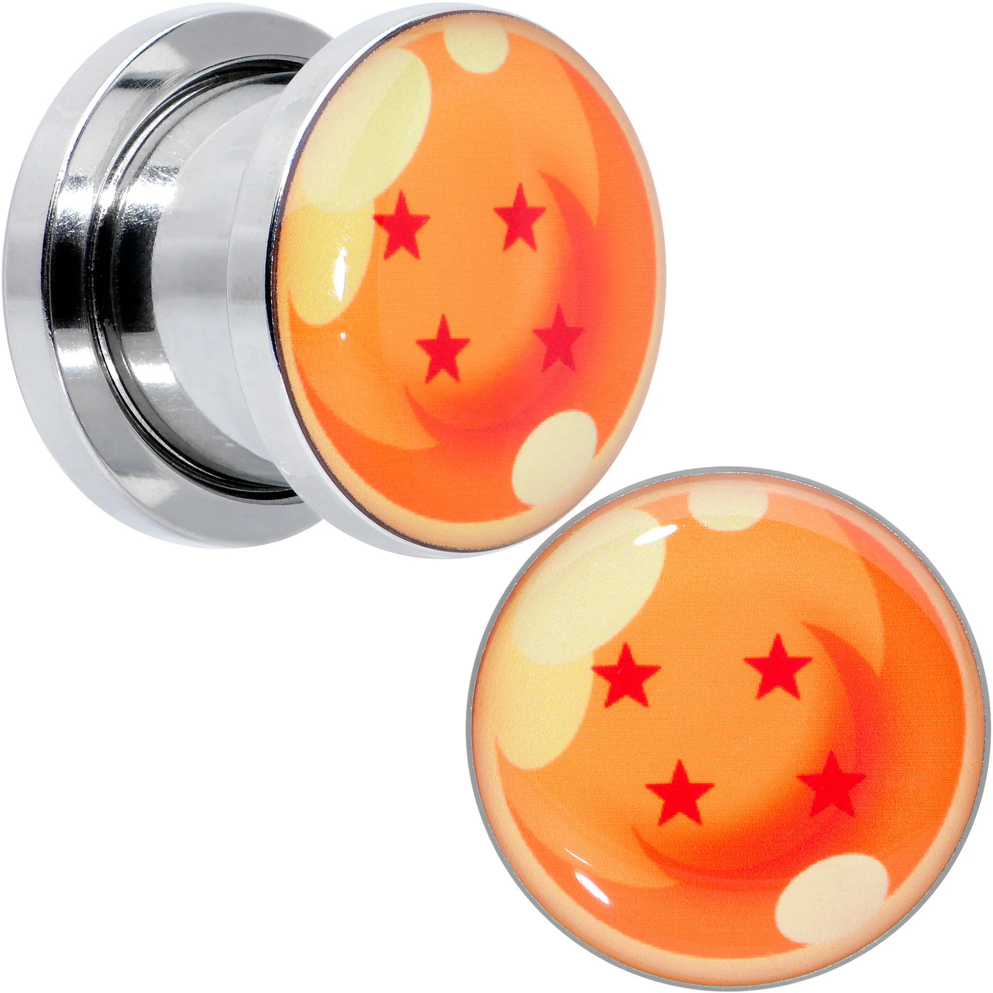 Licensed Dragonball Z Orange 4 Starball Screw Fit Plug Set - Image 9