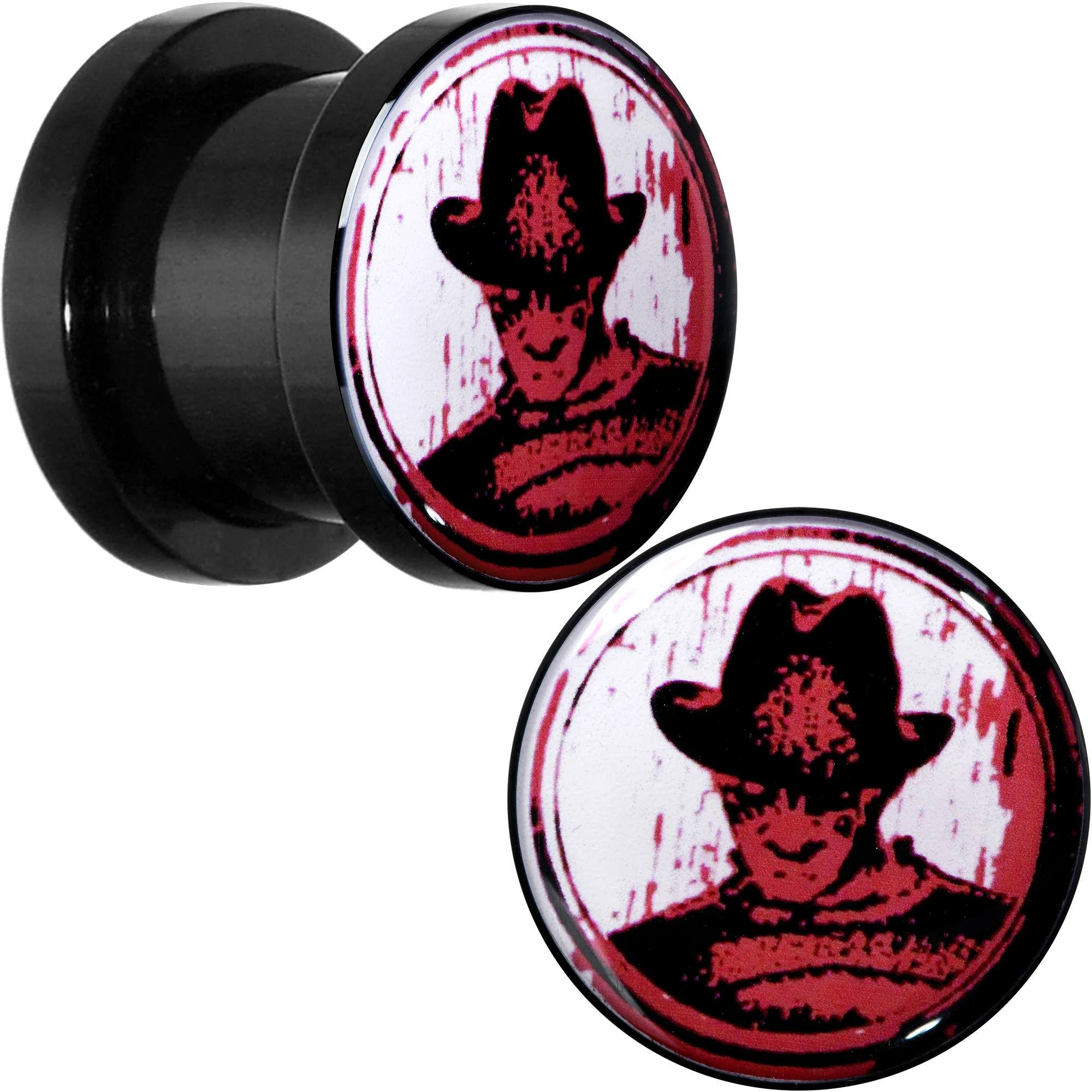Licensed Nightmare on Elm Street Black Freddy Screw Fit Plug Set - Image 8