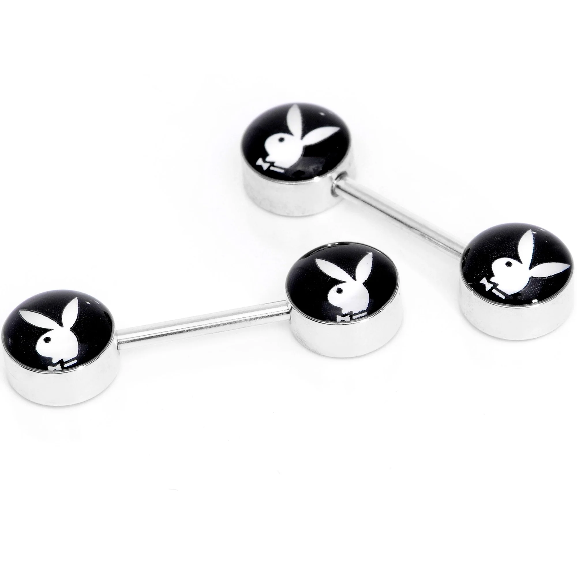 Licensed Playboy Bunny Barbell Nipple Ring Set - Image 2