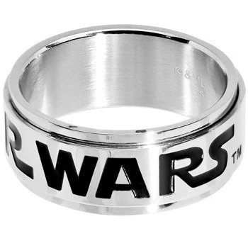 Licensed Steel Star Wars Logo Spinner Ring - Image 2