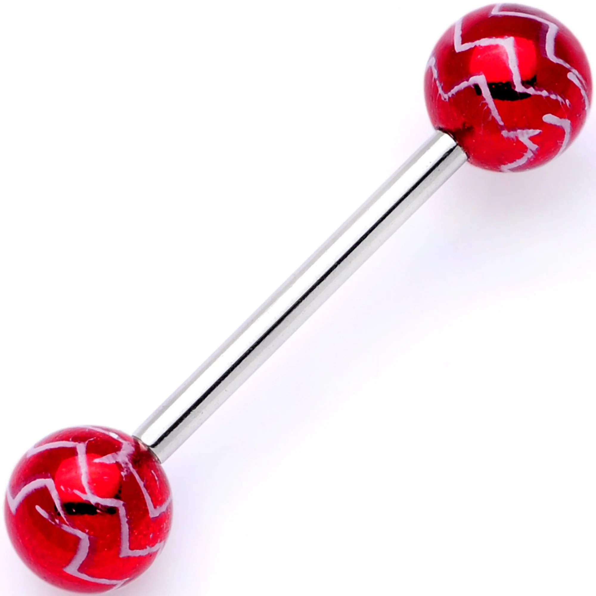 Life of the Party Zig Zag Barbell Tongue Ring Set of 4 - Image 4
