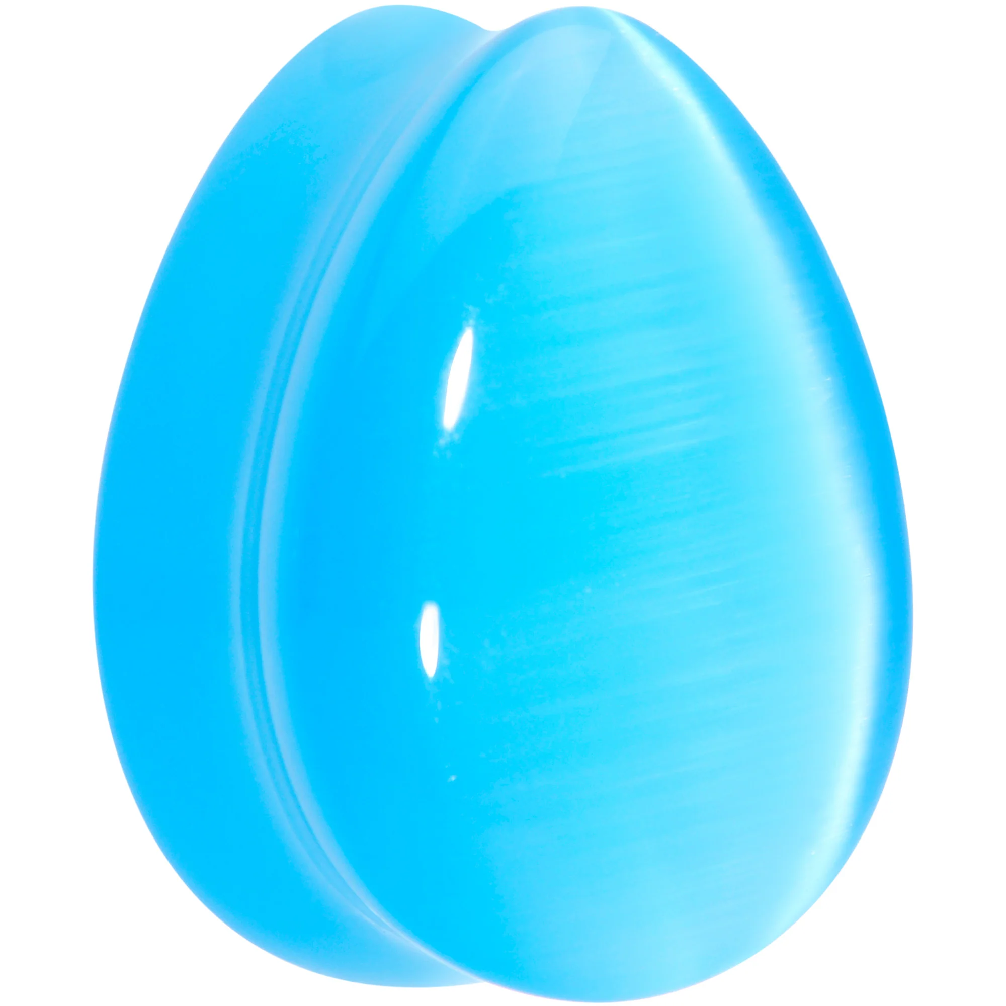 Light Blue Glass Teardrop Plug Set - Image 3
