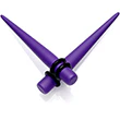 Light Purple Matte Acrylic Straight Taper Set 12G to 00G - Image 11
