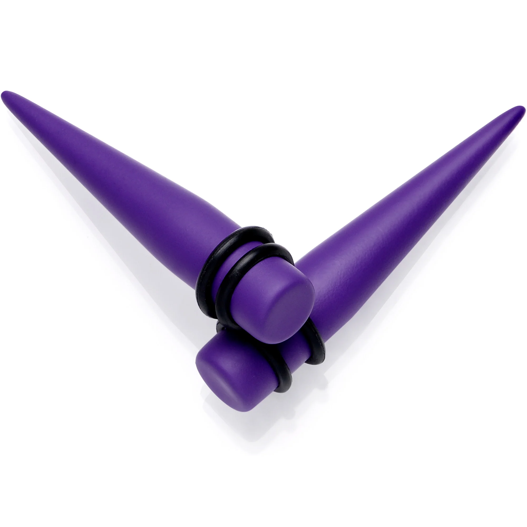 Light Purple Matte Acrylic Straight Taper Set 12G to 00G - Image 12