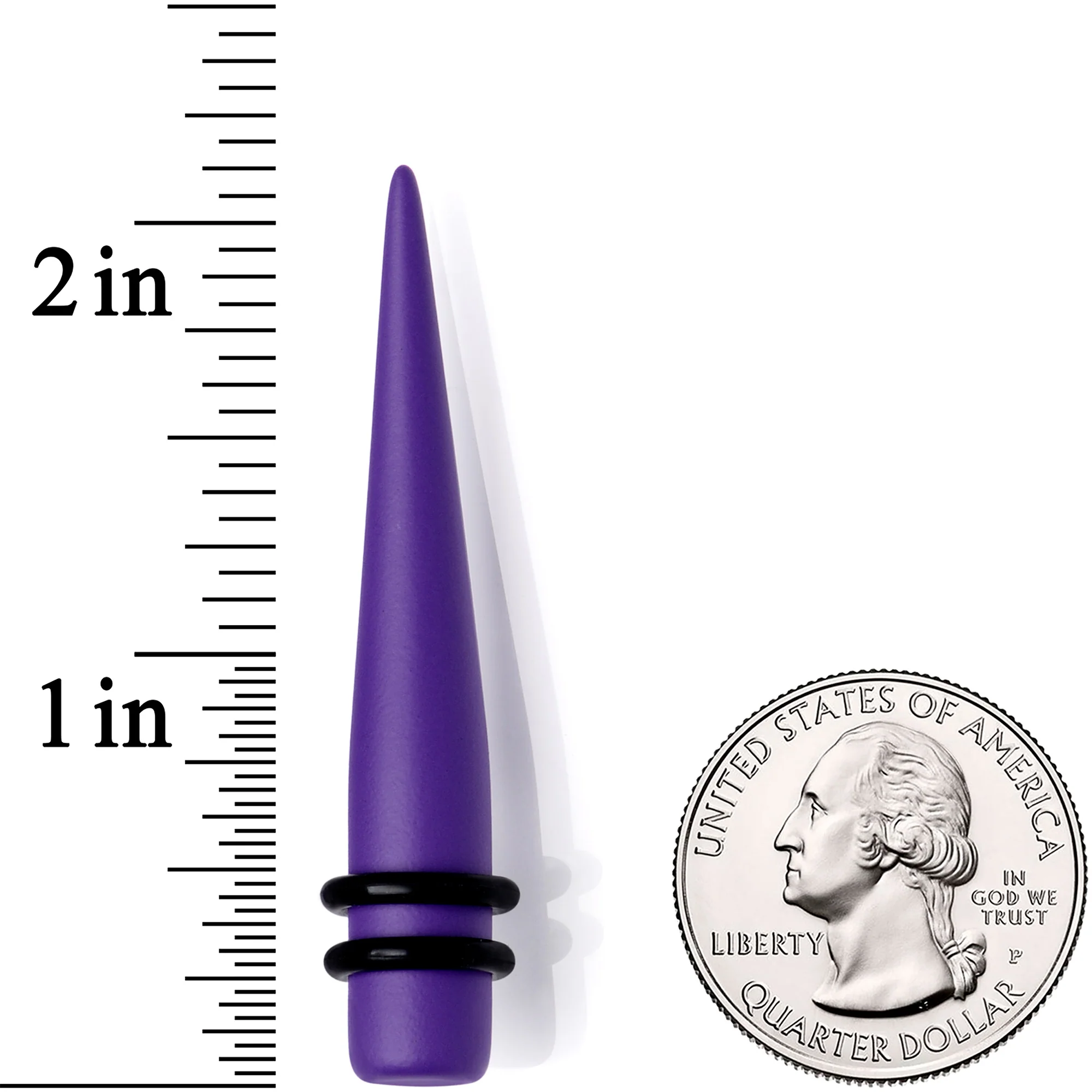 Light Purple Matte Acrylic Straight Taper Set 12G to 00G - Image 3
