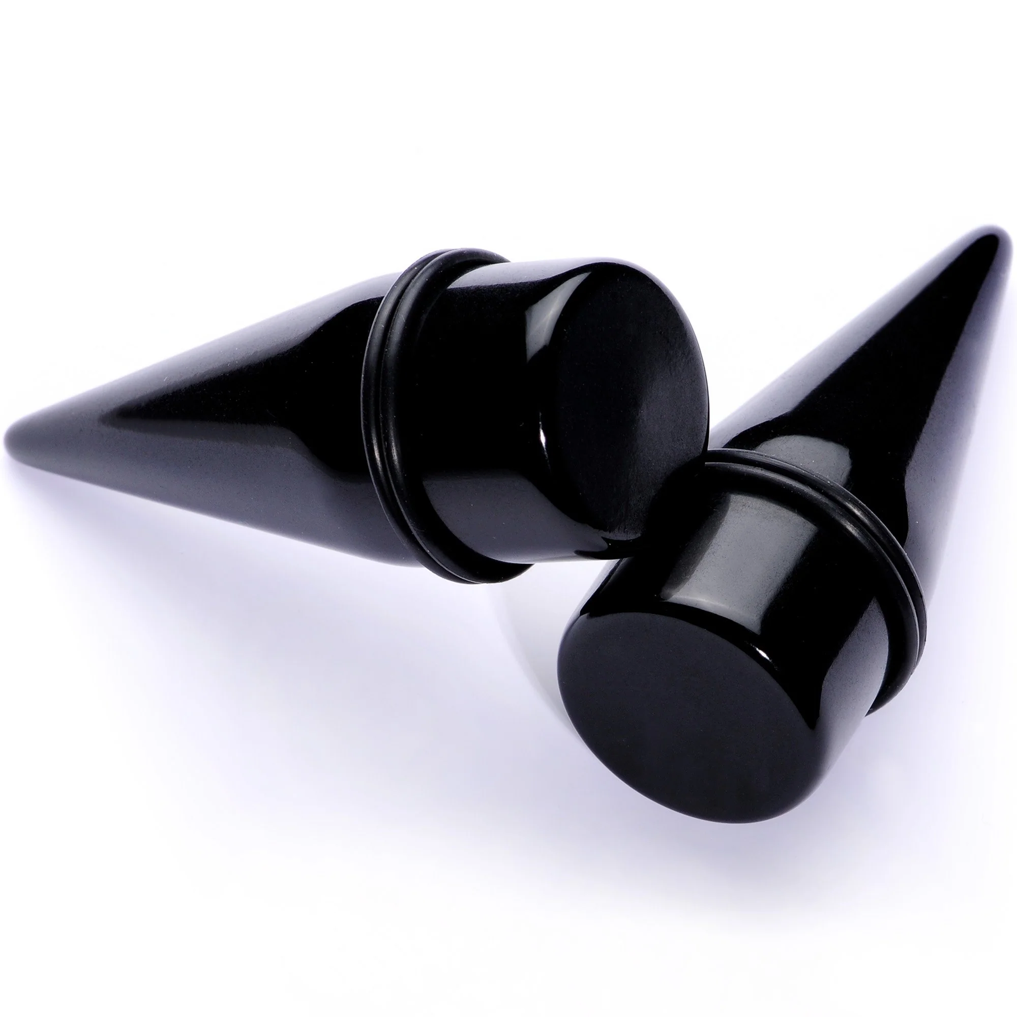 Lightweight Black Acrylic Straight Taper Set 10mm to 25mm - Image 11