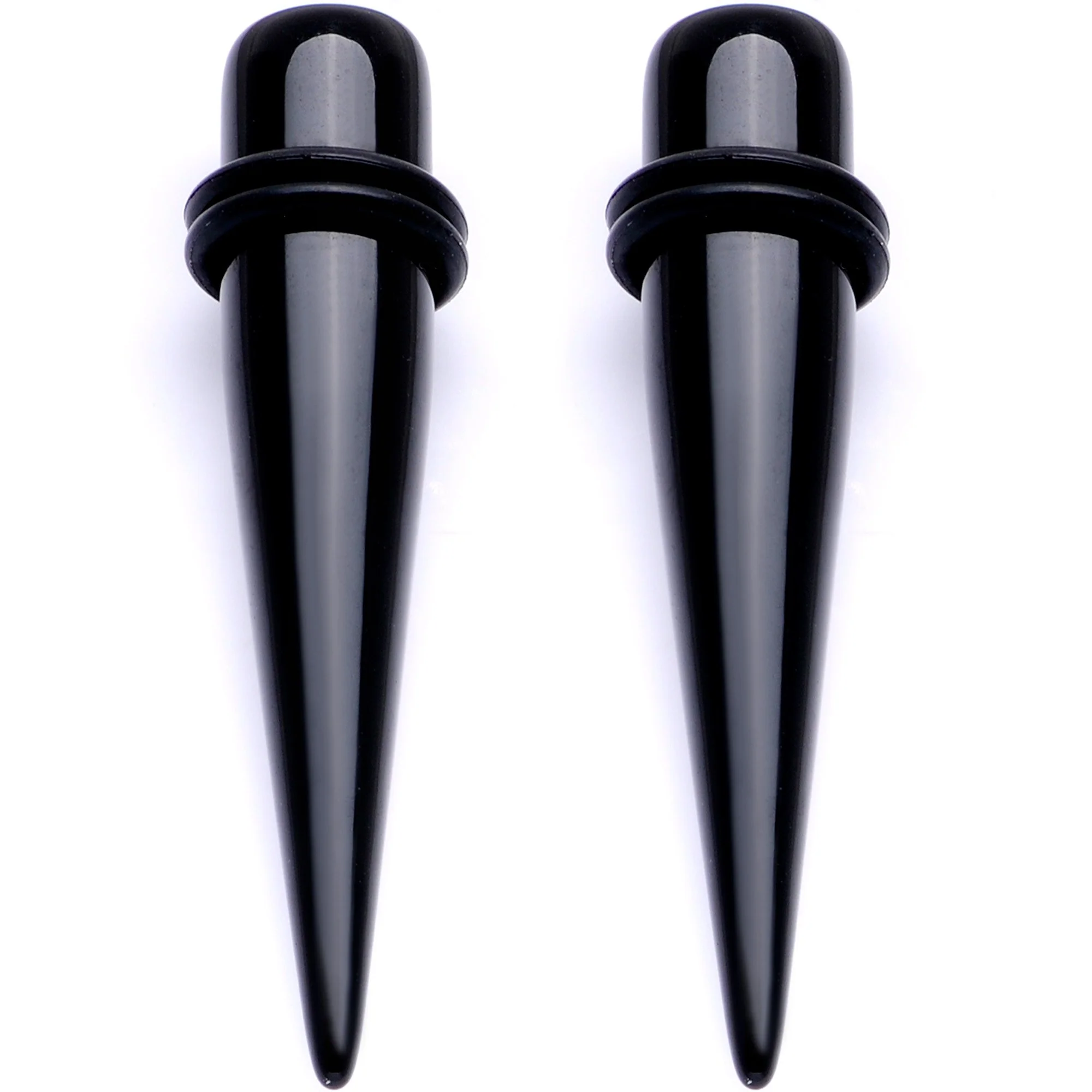 Lightweight Black Acrylic Straight Taper Set 10mm to 25mm - Image 4