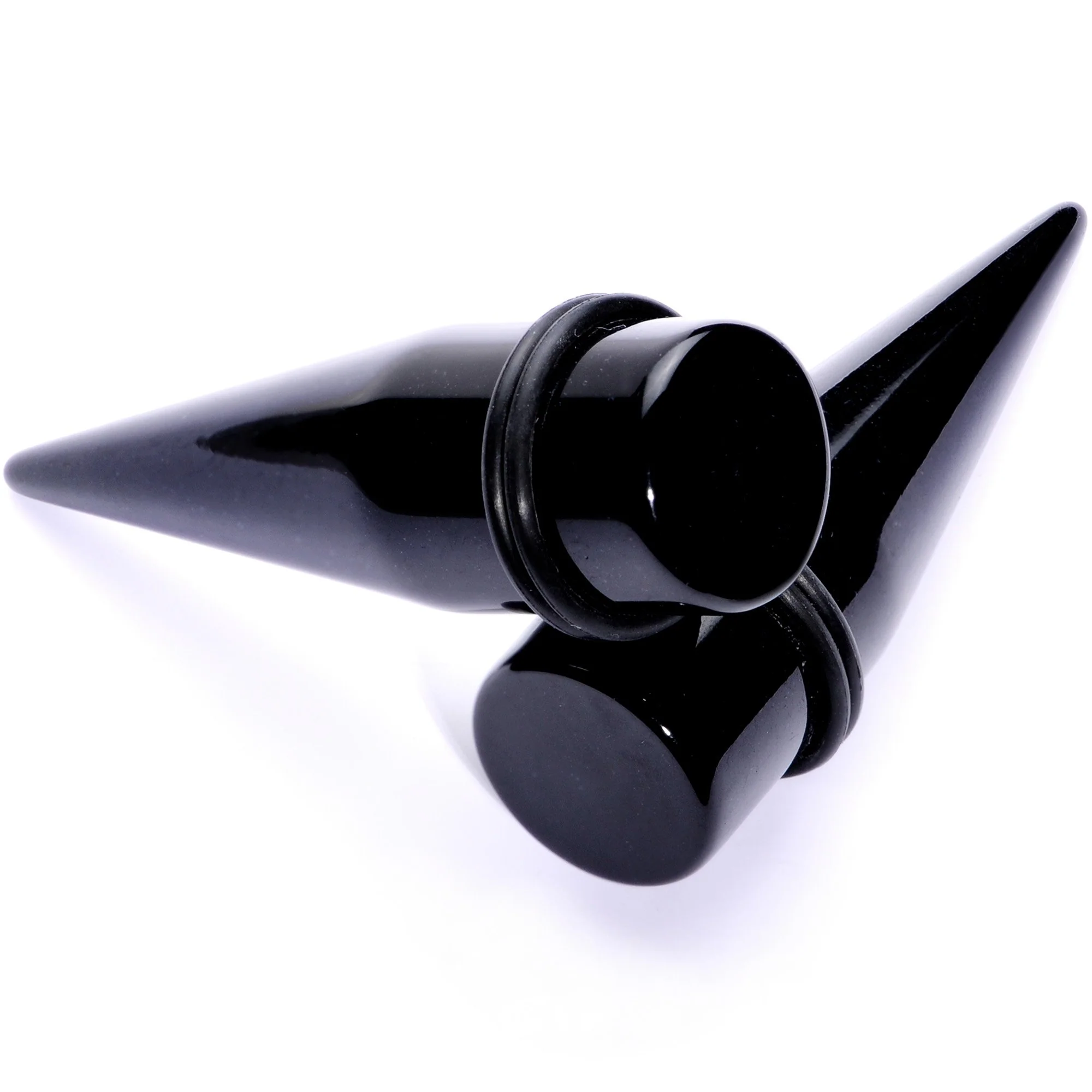 Lightweight Black Acrylic Straight Taper Set 10mm to 25mm - Image 8