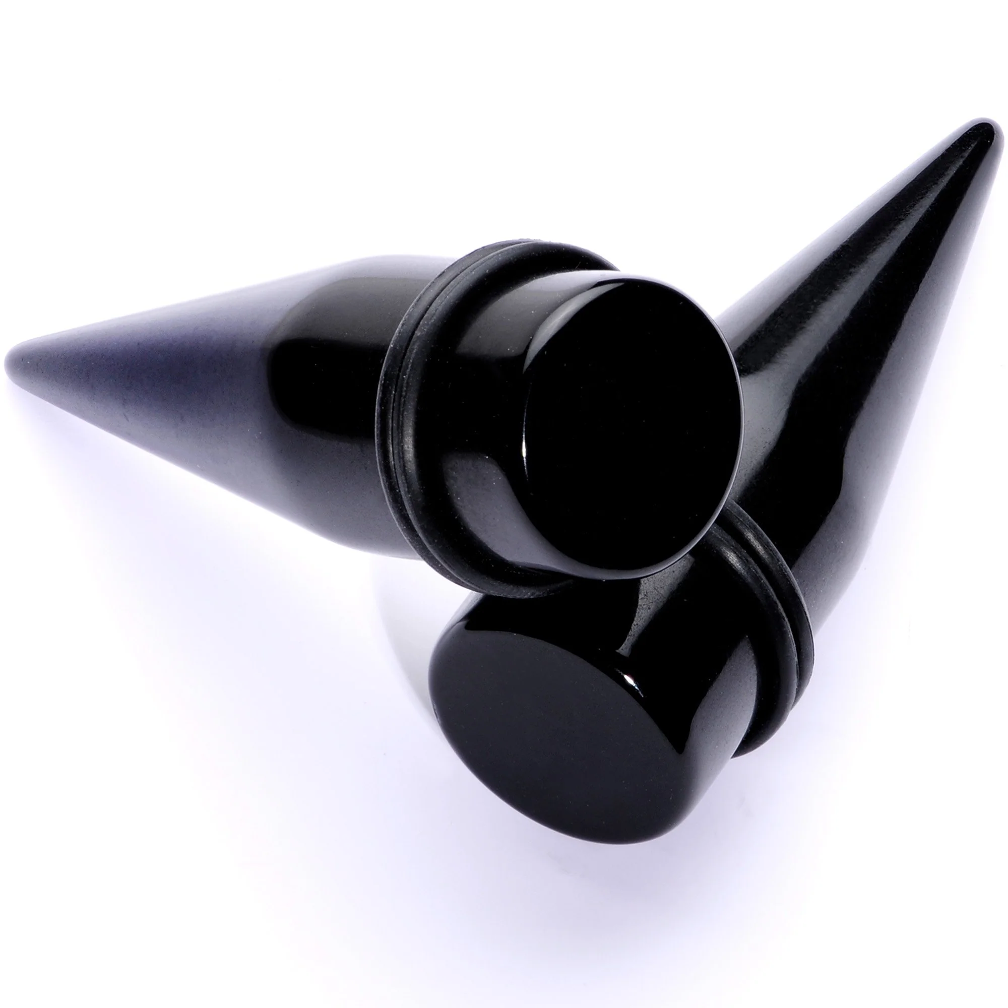 Lightweight Black Acrylic Straight Taper Set 10mm to 25mm - Image 9