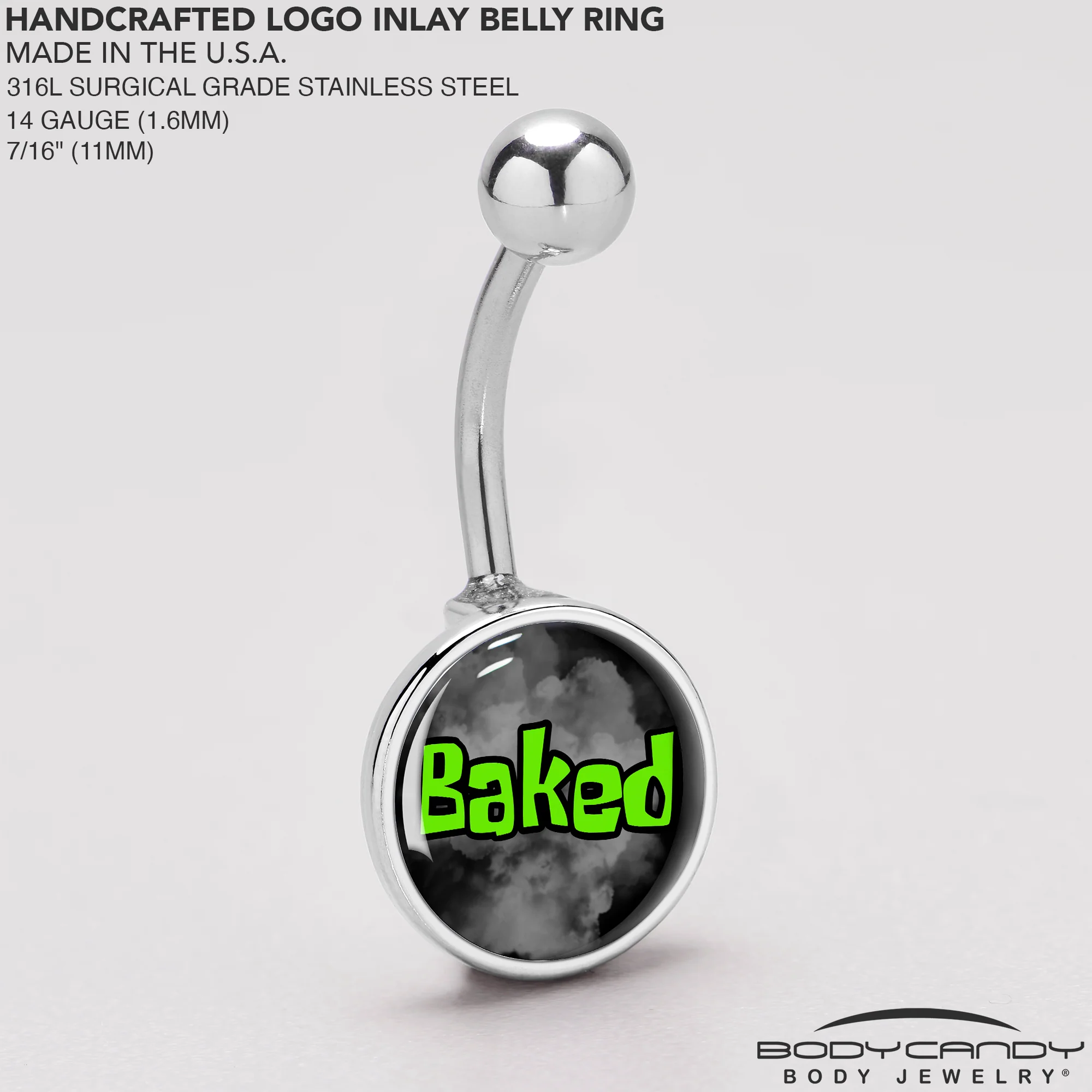 Logo Baked Stoner Belly Ring by Onyx O - Image 5
