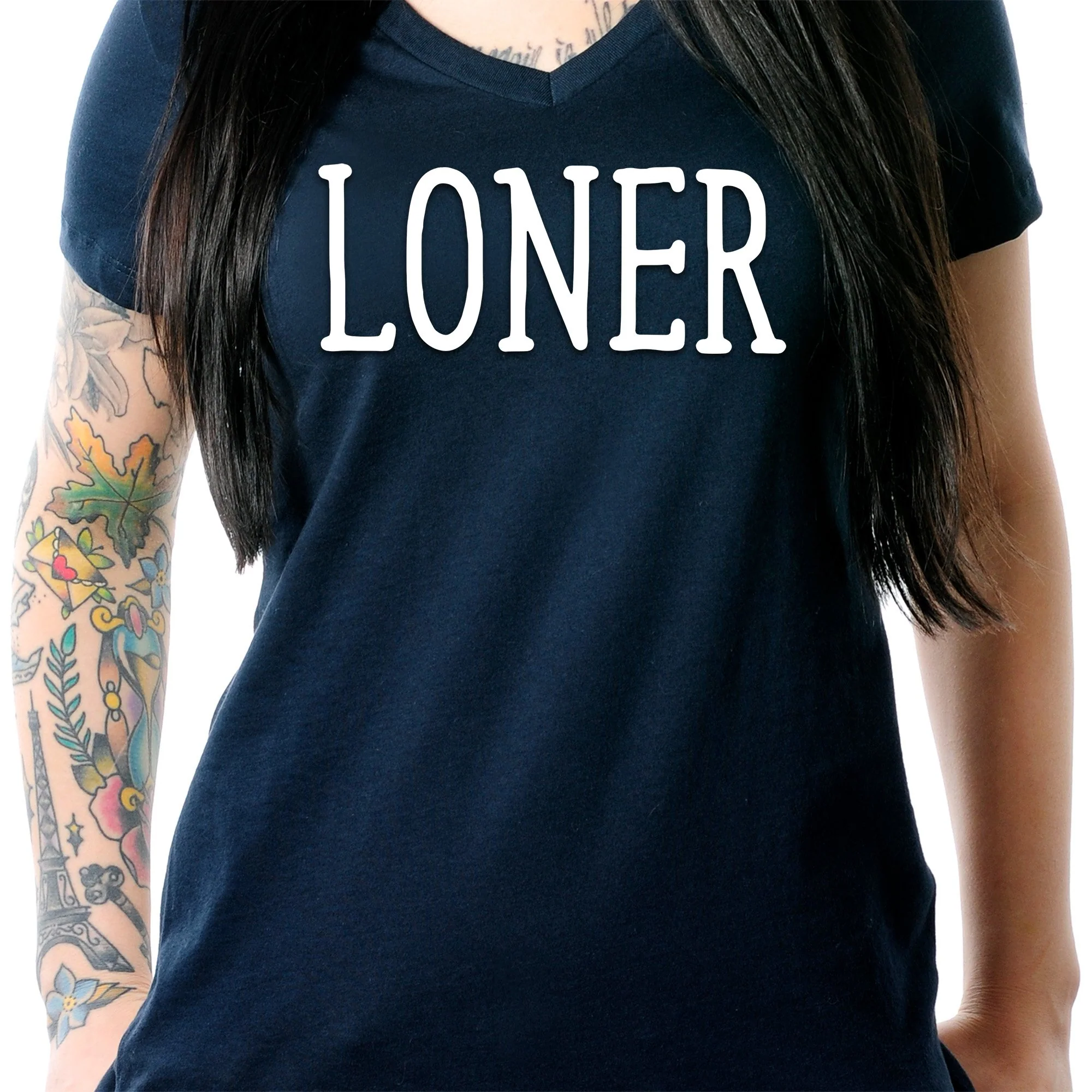 Loner Tapered V-Neck Tee Shirt - Image 3