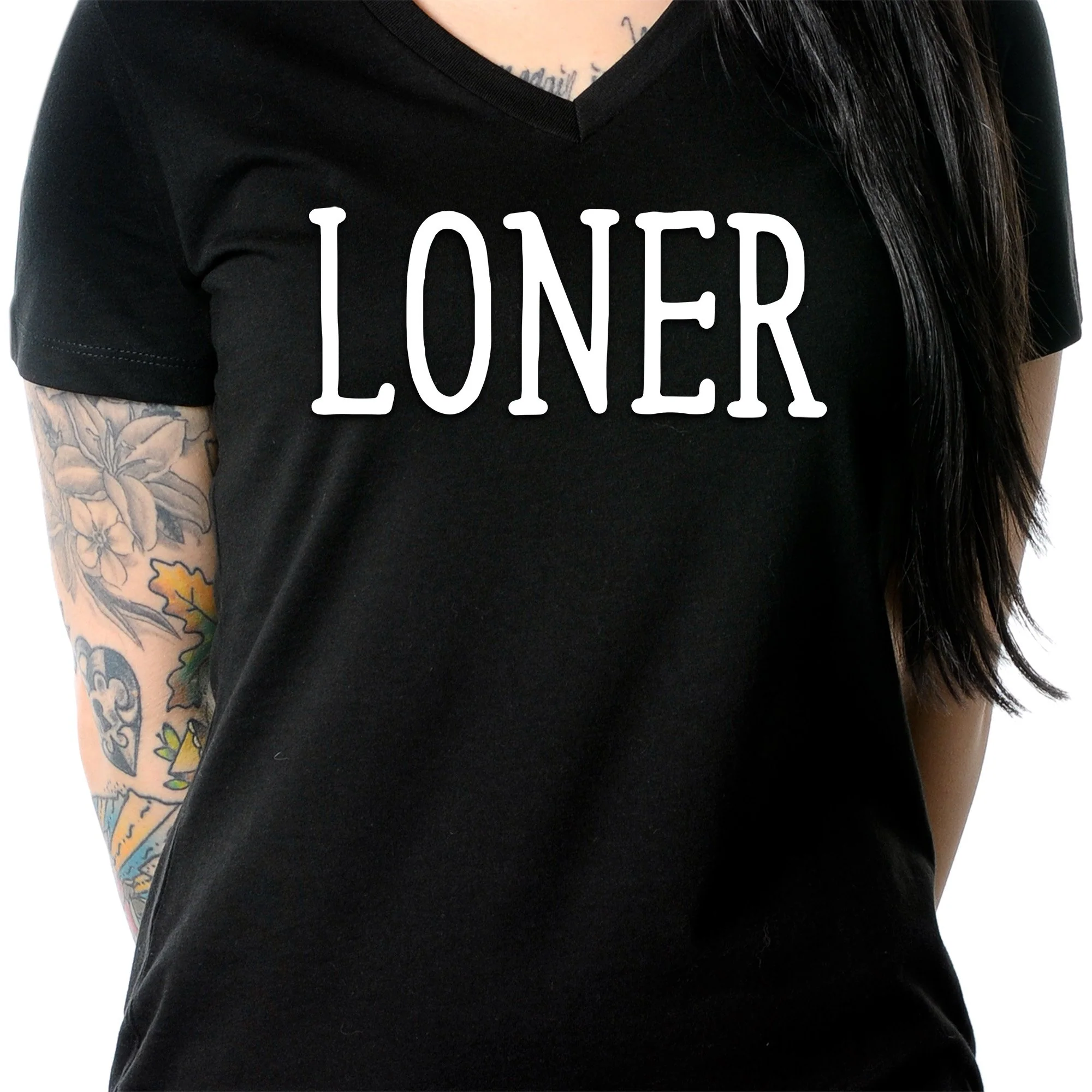 Loner Tapered V-Neck Tee Shirt - Image 6