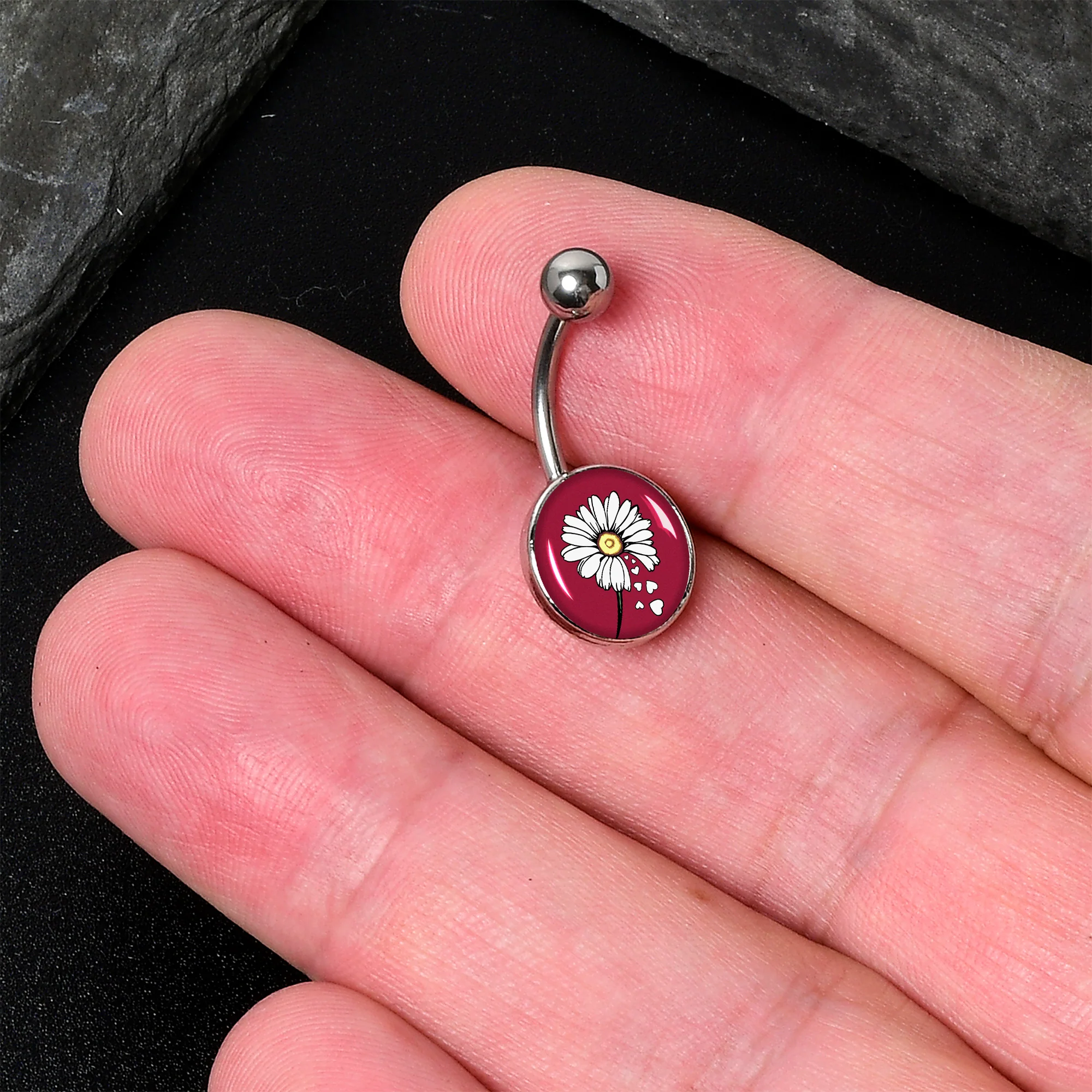 Love Me Not Flower Belly Ring by Onyx O - Image 2