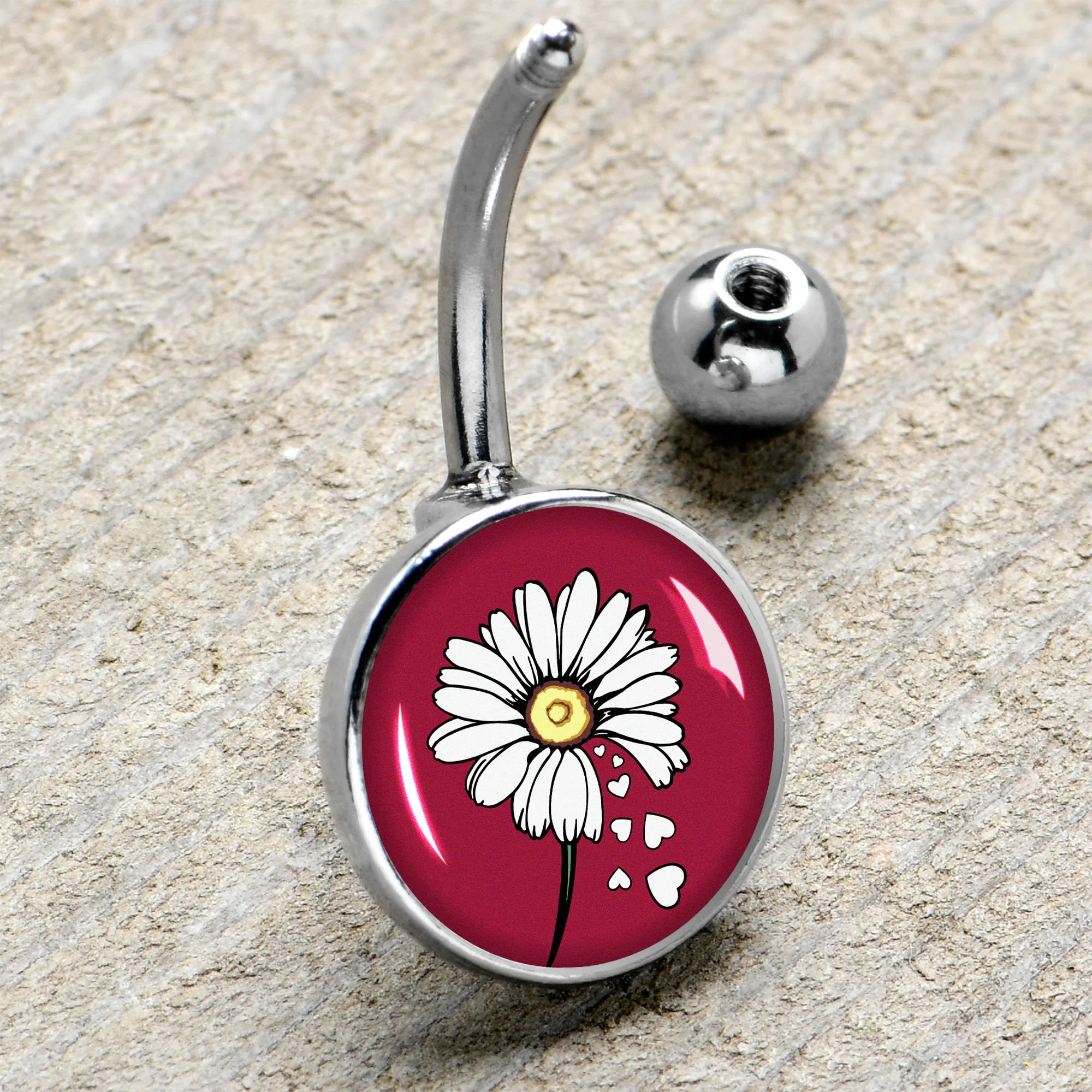 Love Me Not Flower Belly Ring by Onyx O - Image 4