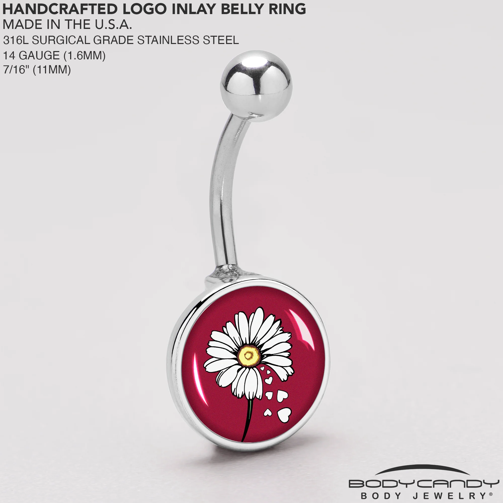 Love Me Not Flower Belly Ring by Onyx O - Image 5