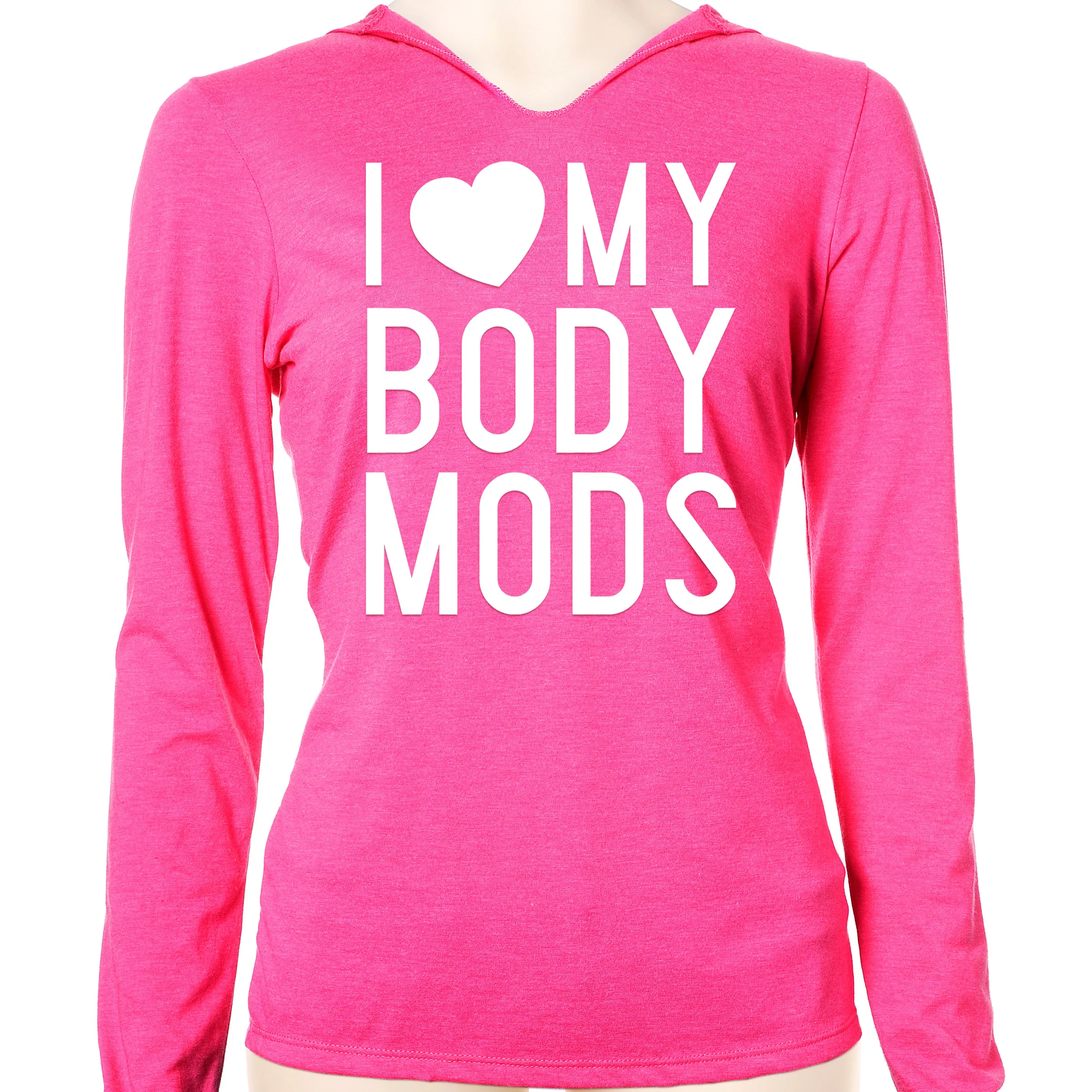 I Love My Body Mods Tapered Long Sleeve Hoodie - Image 10