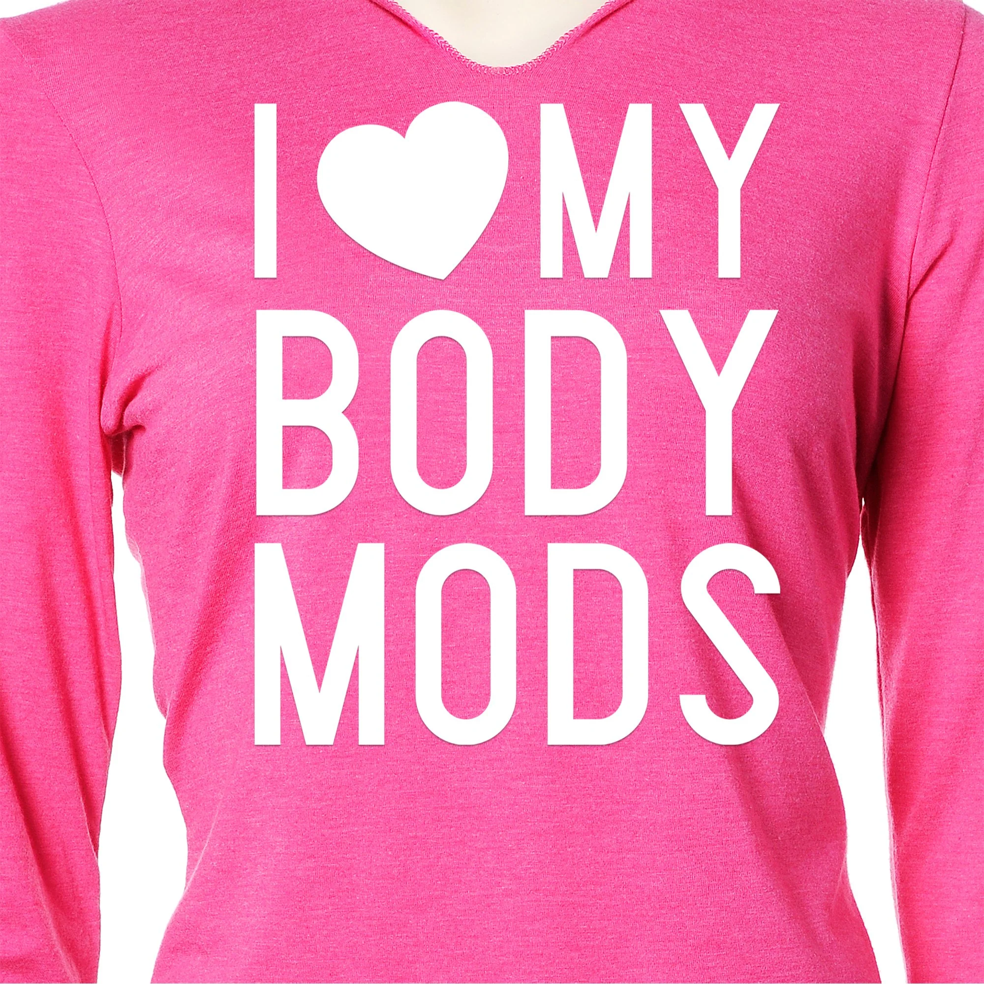 I Love My Body Mods Tapered Long Sleeve Hoodie - Image 6