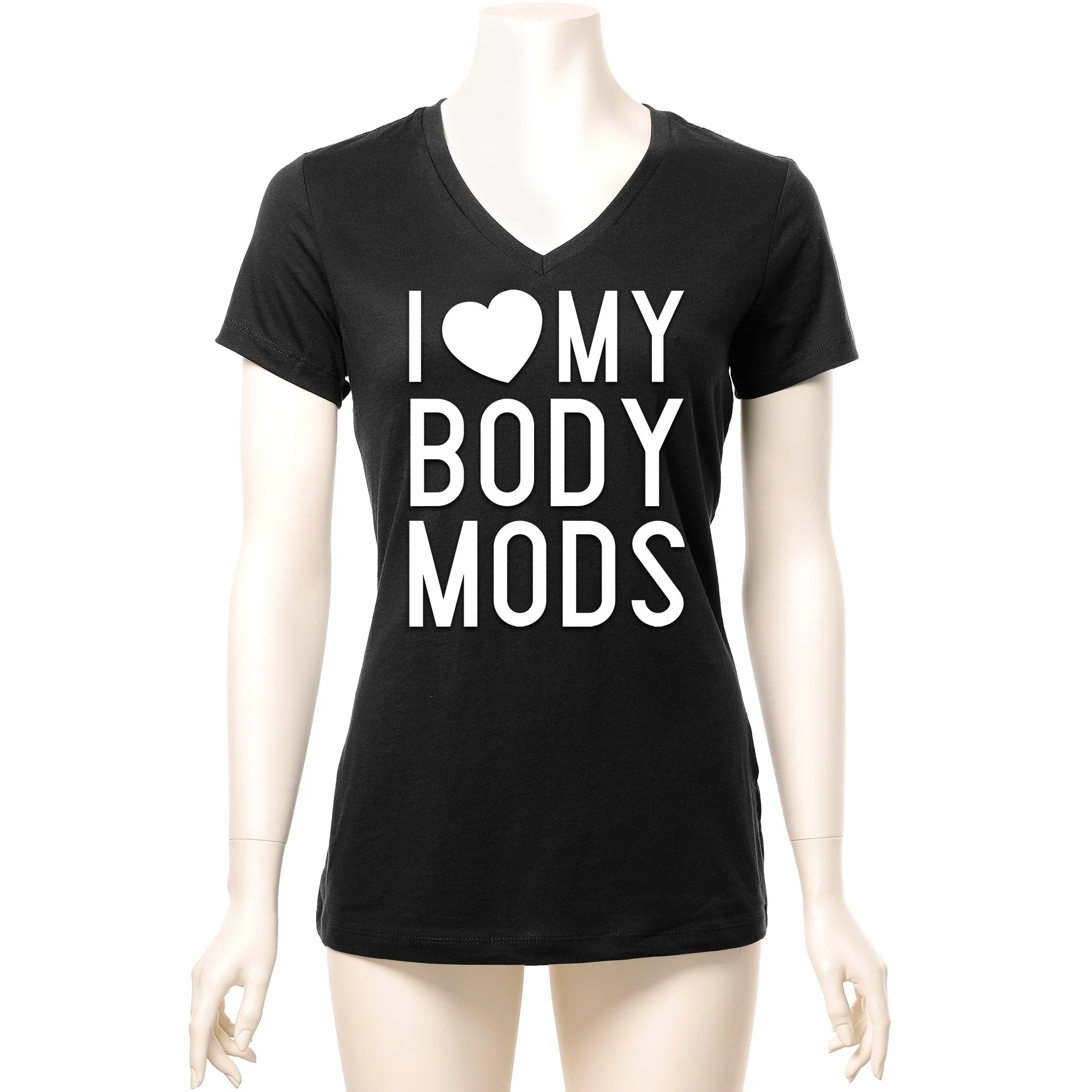I Love My Body Mods Tapered V-Neck Tee Shirt - Image 4