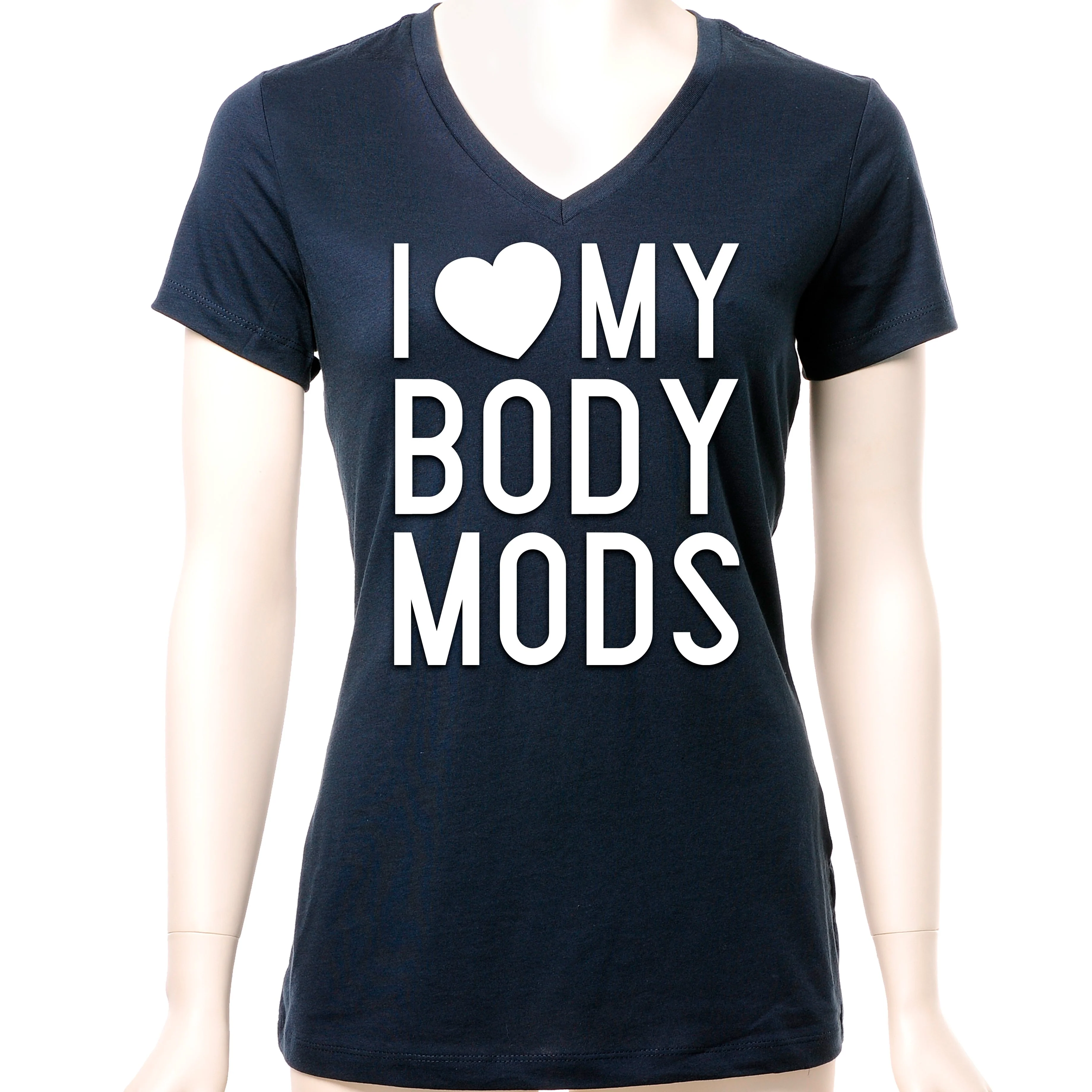 I Love My Body Mods Tapered V-Neck Tee Shirt - Image 7