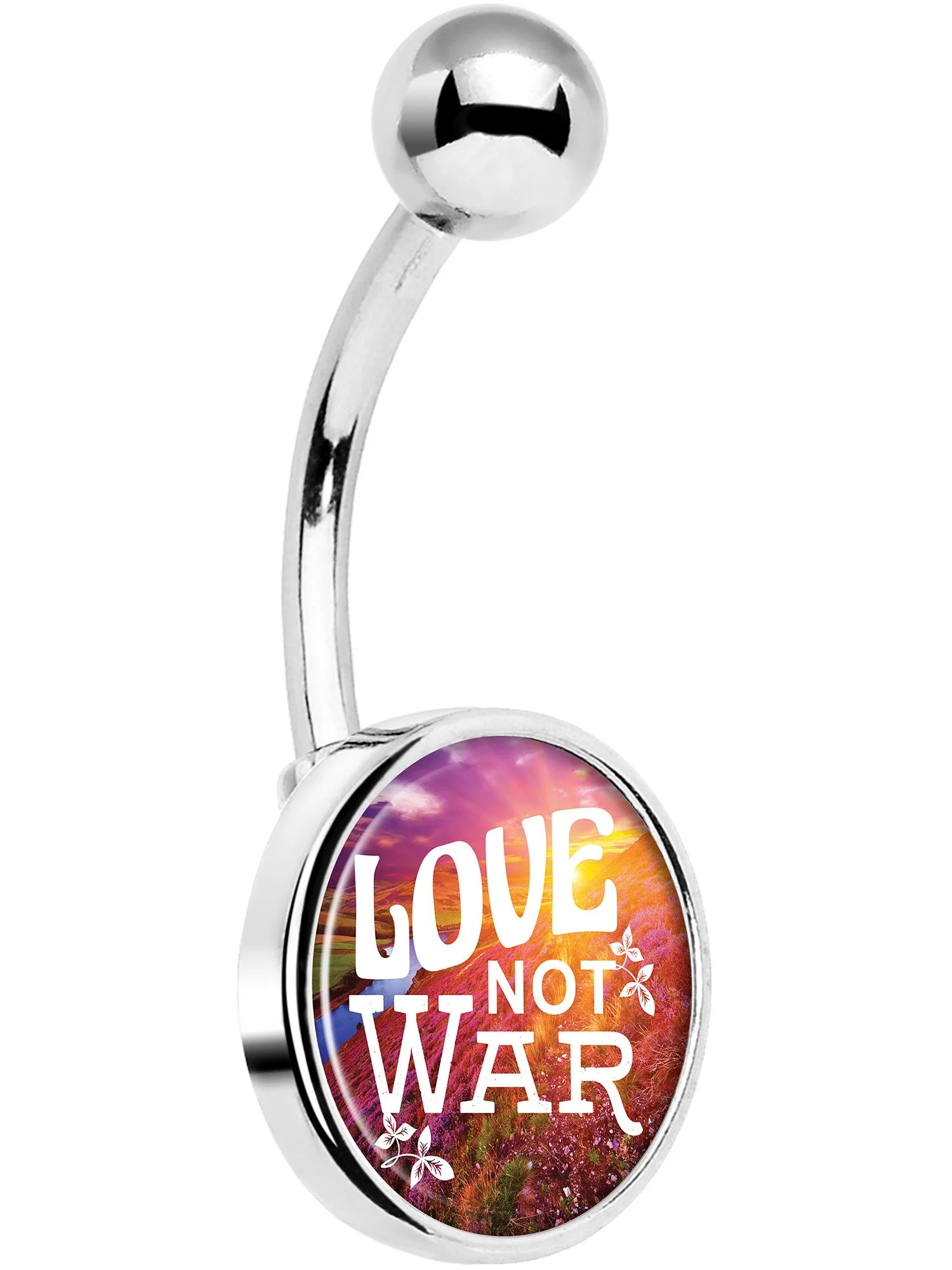Love Not War Belly Ring - Image 4