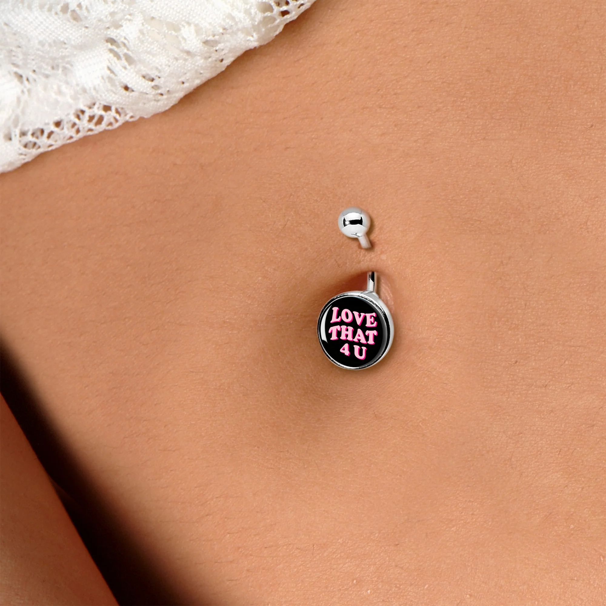 Love That 4 You Belly Ring by Onyx O - Image 3