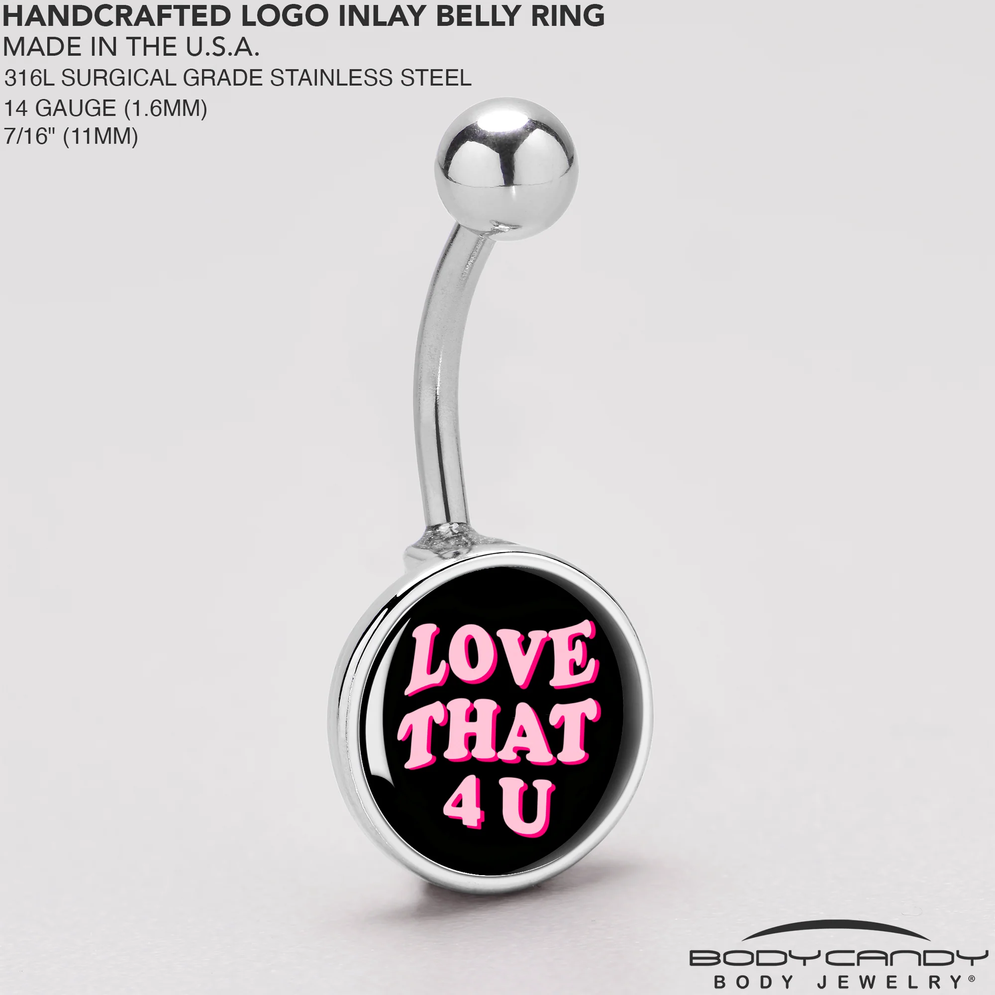 Love That 4 You Belly Ring by Onyx O - Image 5